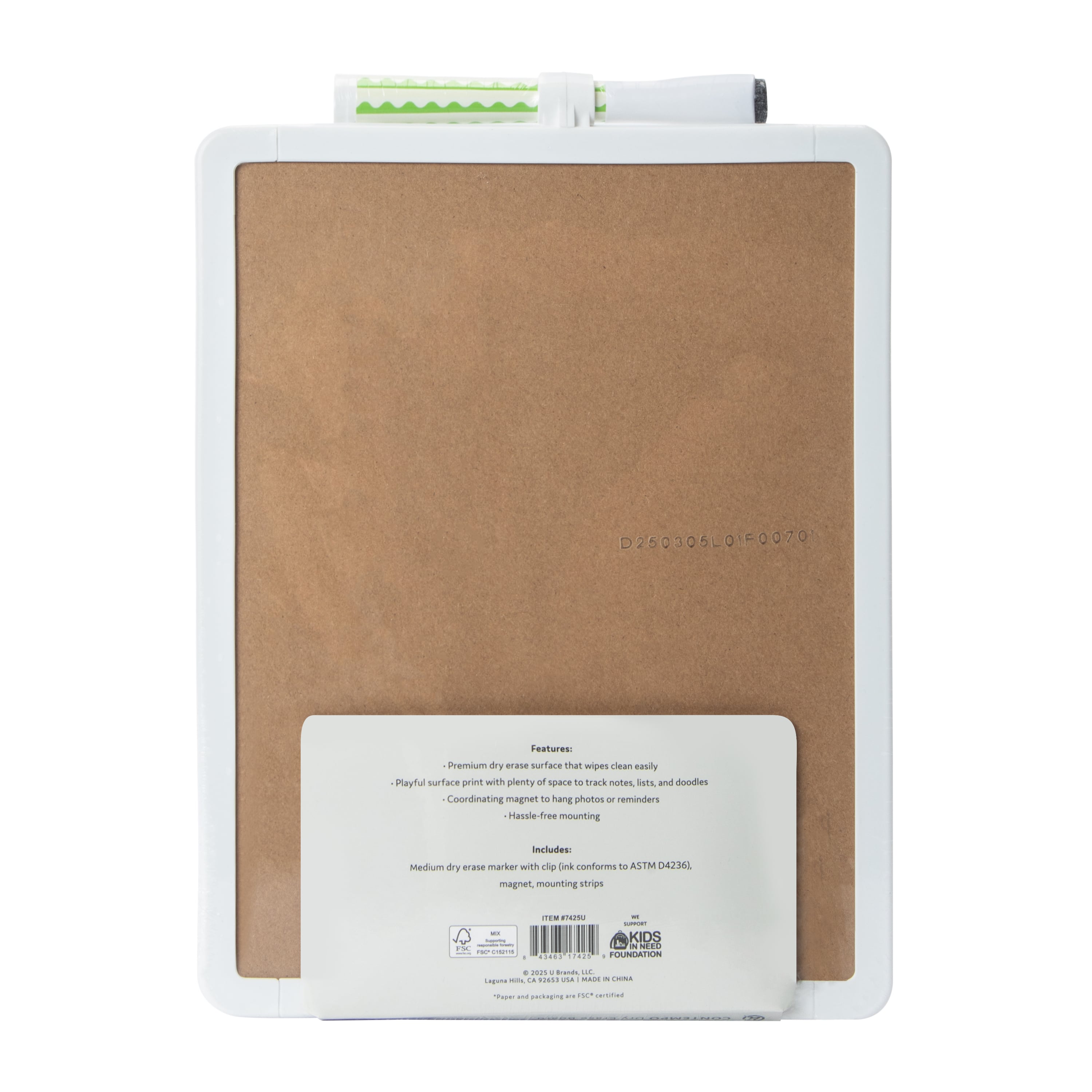 Contempo Dry Erase Board 8.5inx11in