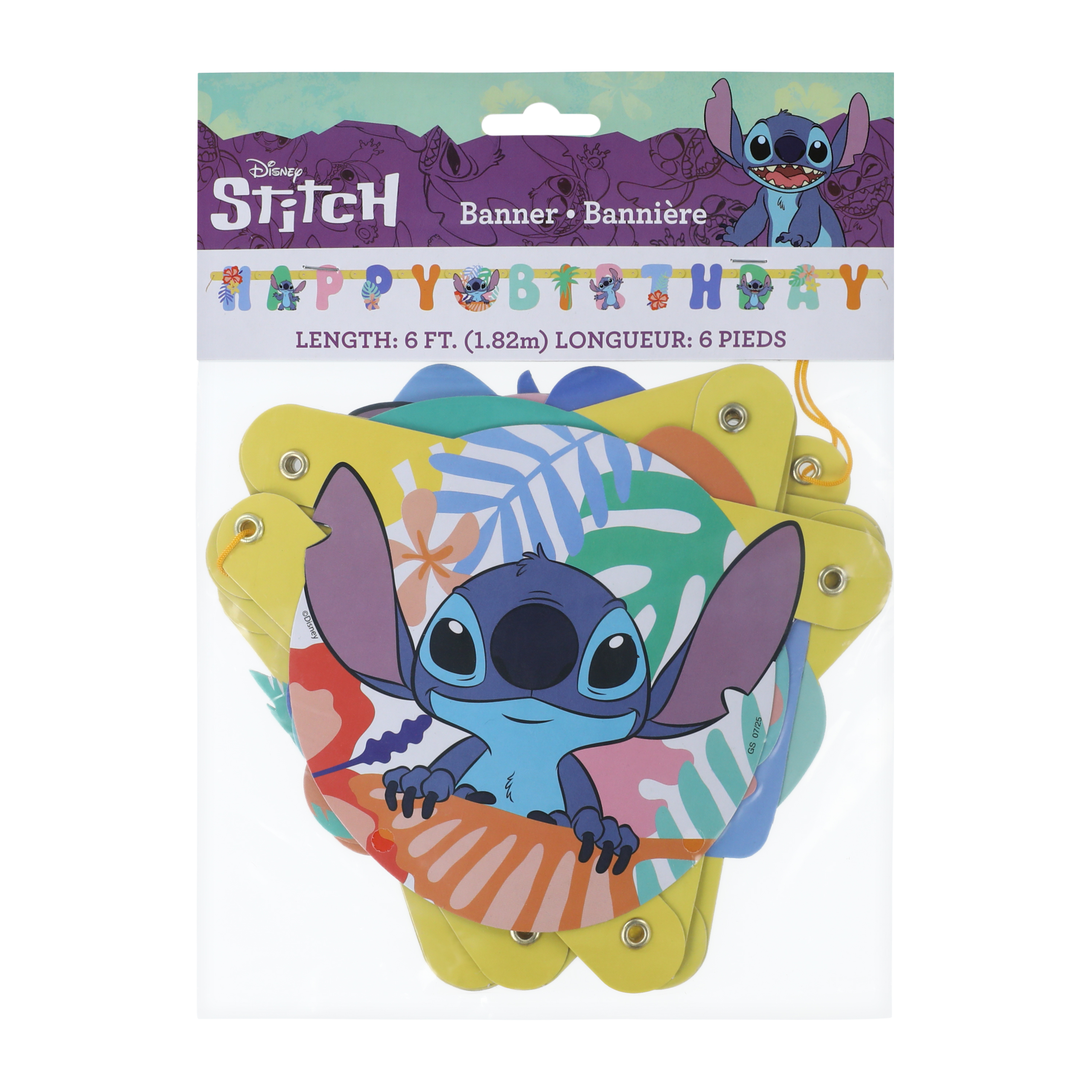 Disney Stitch Birthday Banner 6ft.