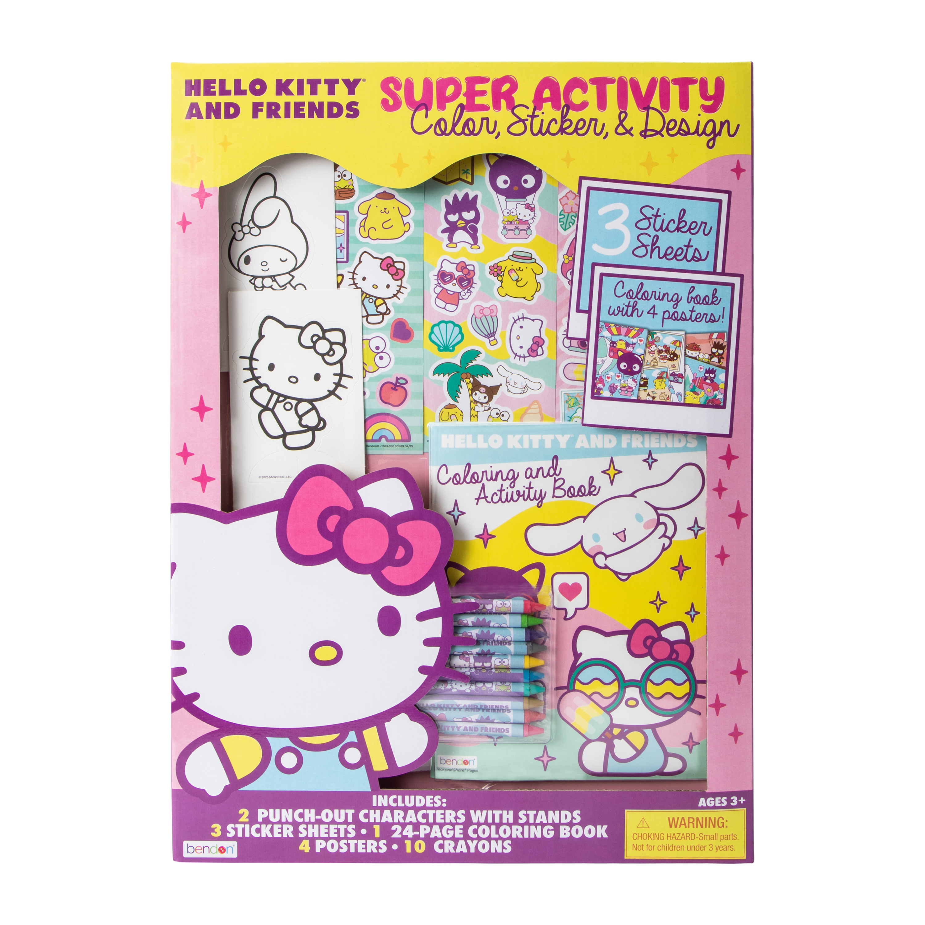 Sanrio Hello Kitty Ultimate Activity Set: Portfolio Con Libri Da Colorare, Adesivi, Puzzle E Pastelli, Per Bambine