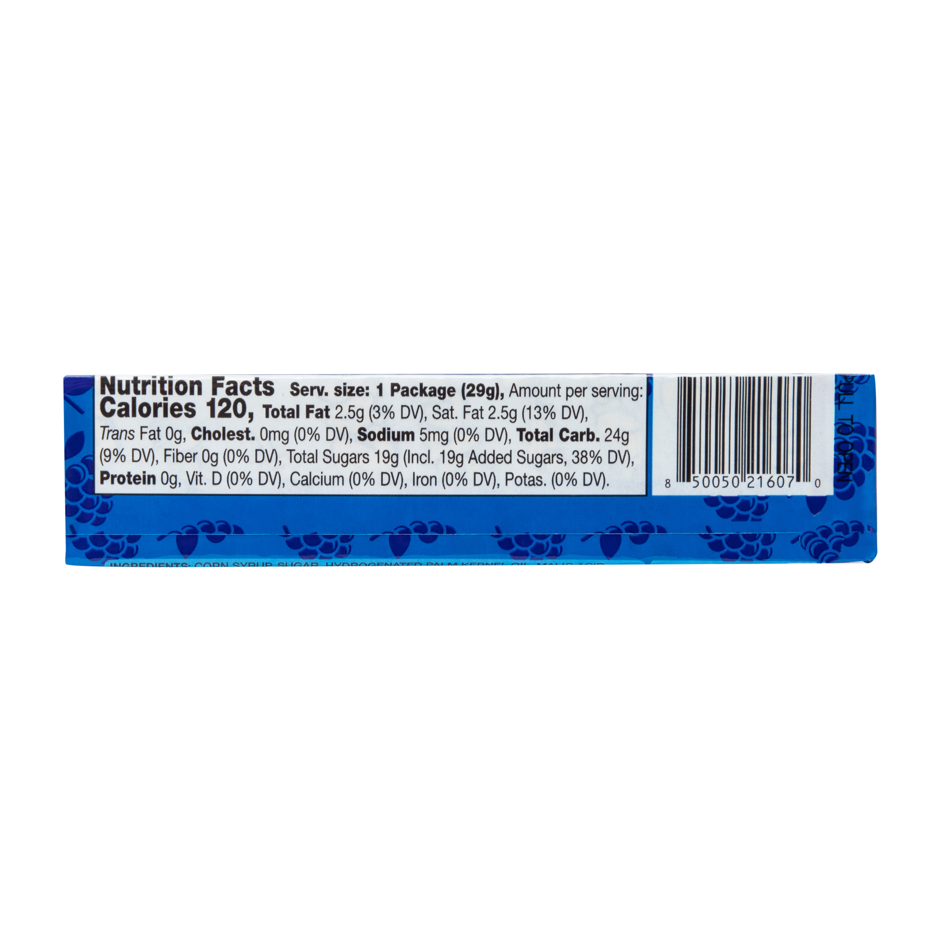 Zappo Sour Blue Raspberry Flavor Chews 1oz
