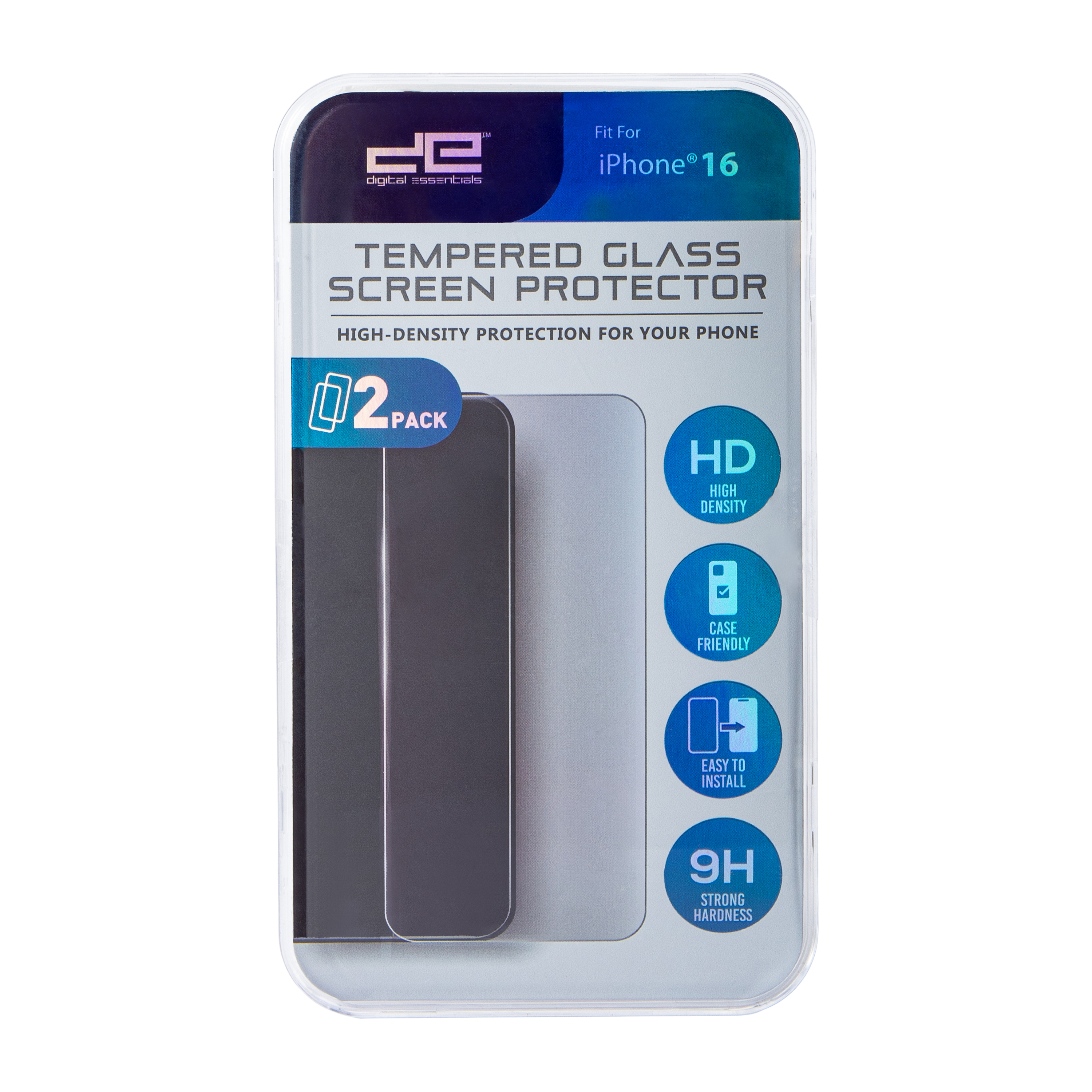 iPhone 16® Tempered Glass Screen Protector 2-Pack