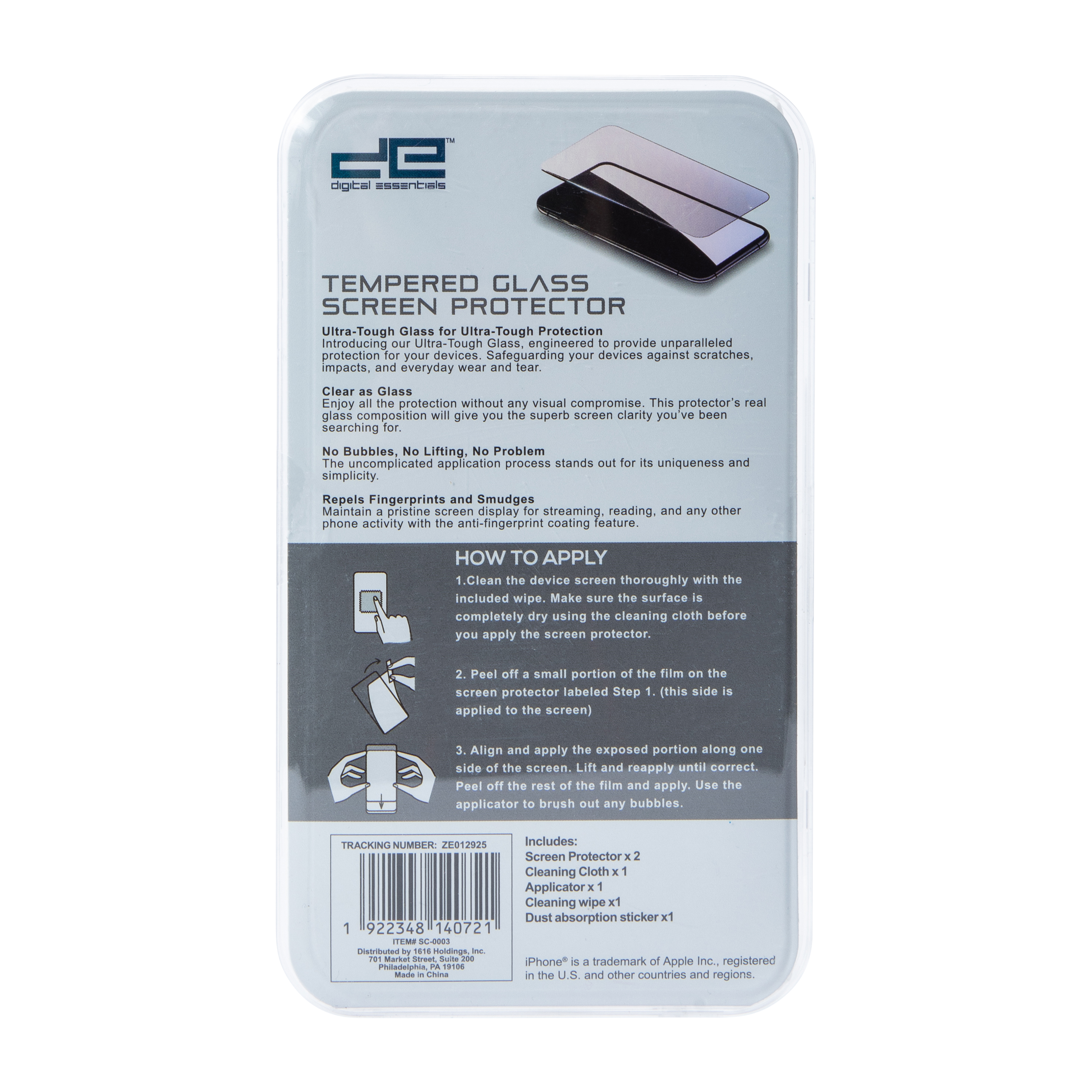 iPhone 15 Plus® HD Clarity Tempered Glass 2-Pack