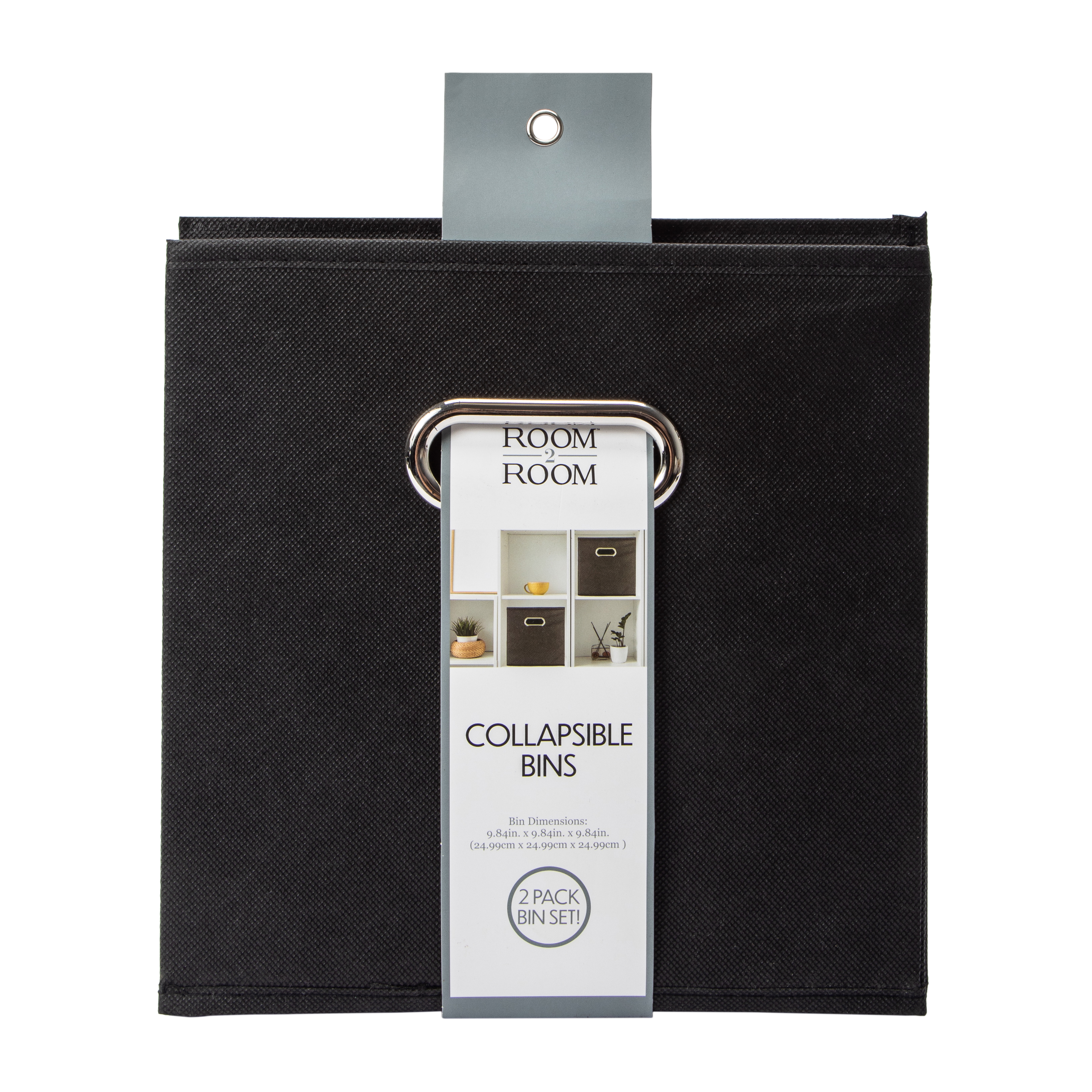 Collapsible Bins Black 2-Pack Set
