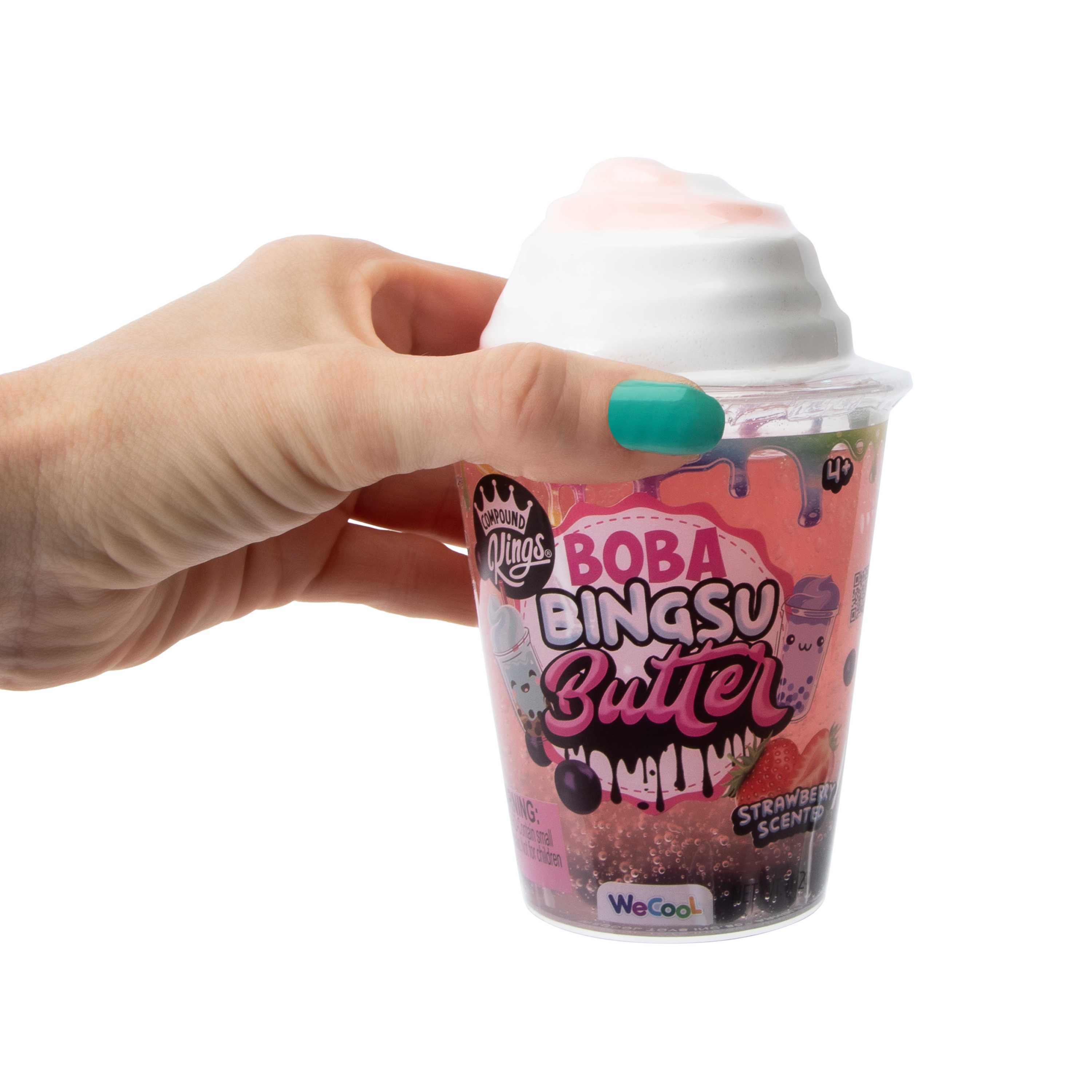 Compound Kings® Boba Bingsu Butter Strawberry Scented Slime