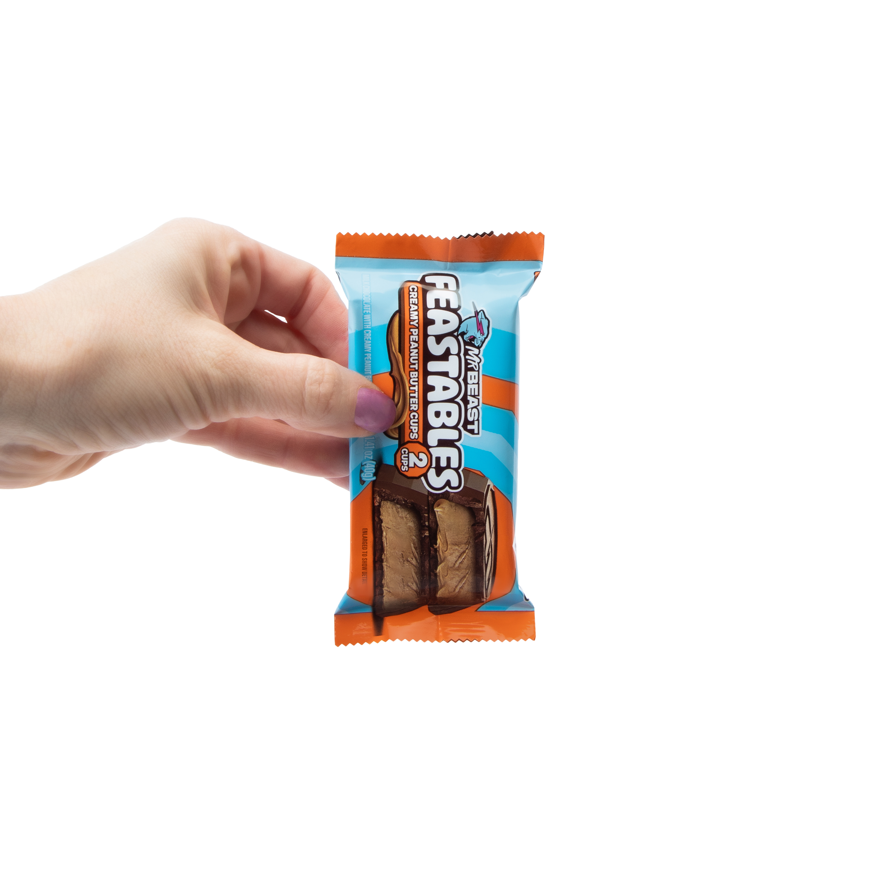 Mr Beast Feastables Creamy Peanut Butter Cups 2-Count 1.4oz