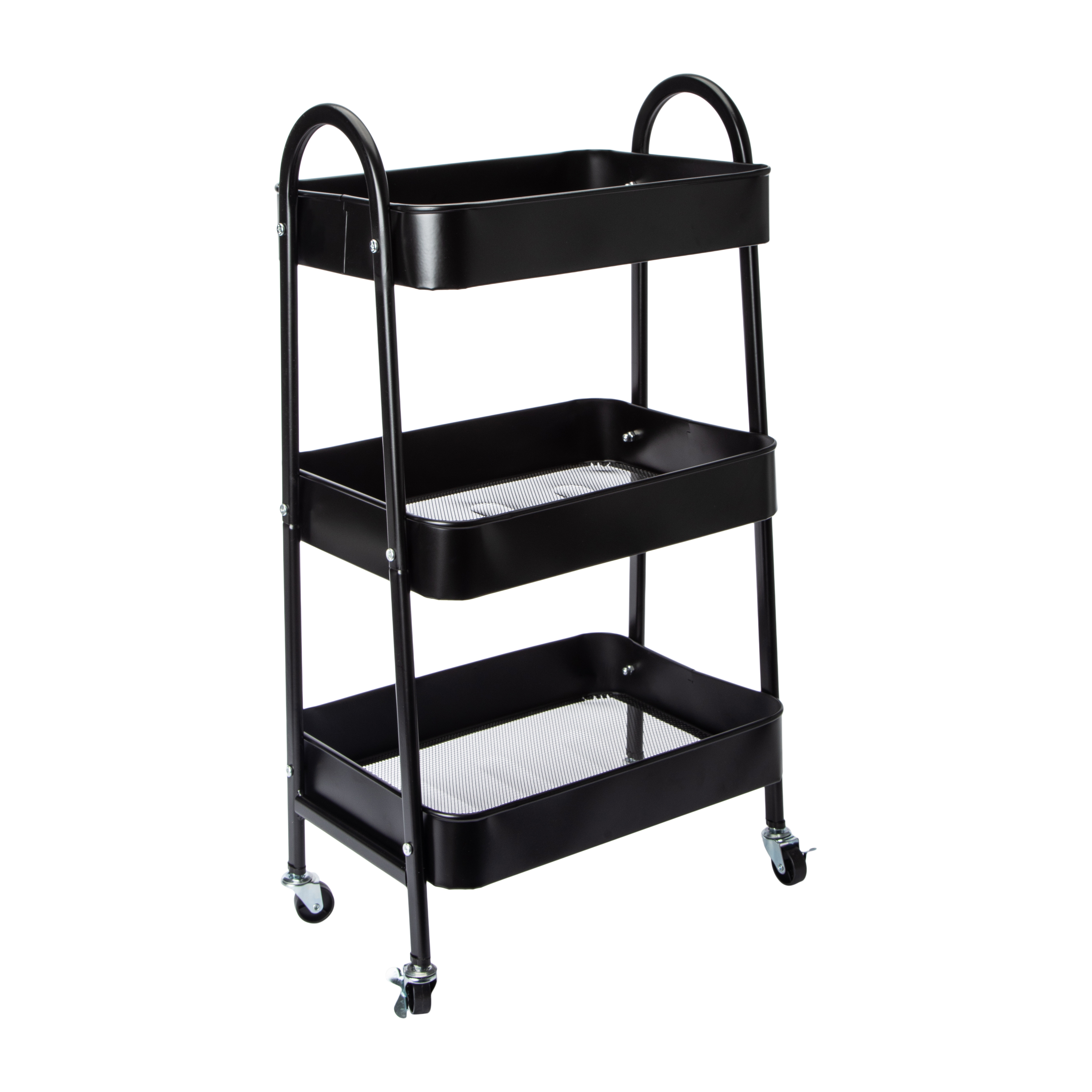 3-Tier Metal Rolling Cart