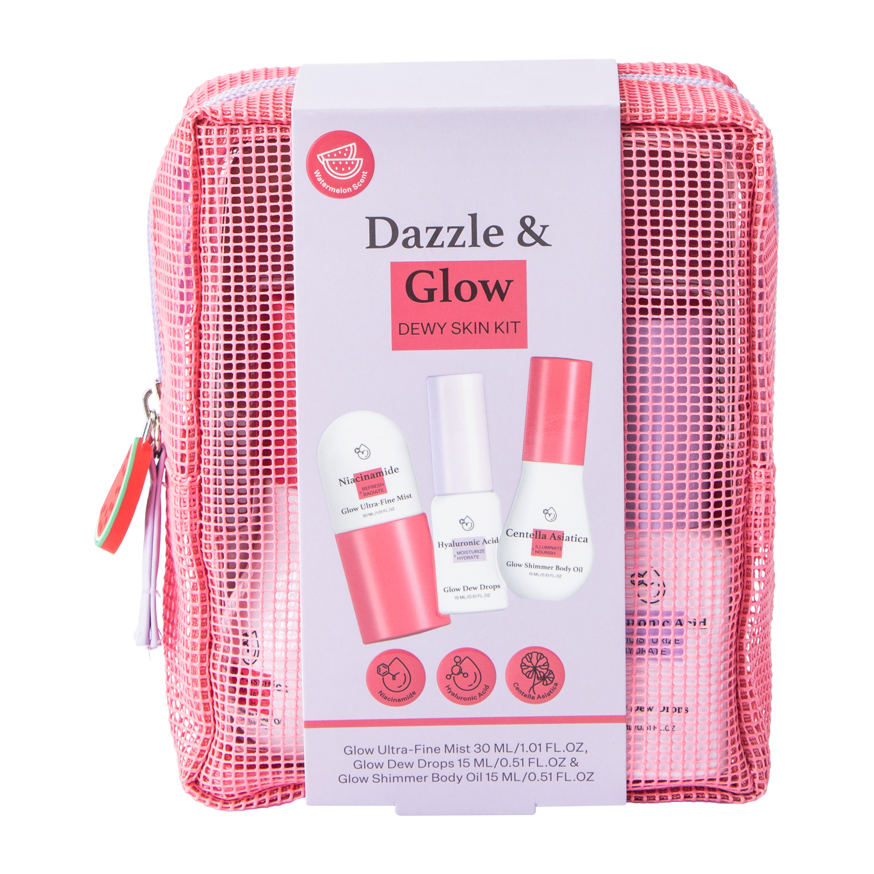 Dazzle & Glow Watermelon Scented Dewy Skin Kit 3-Pack