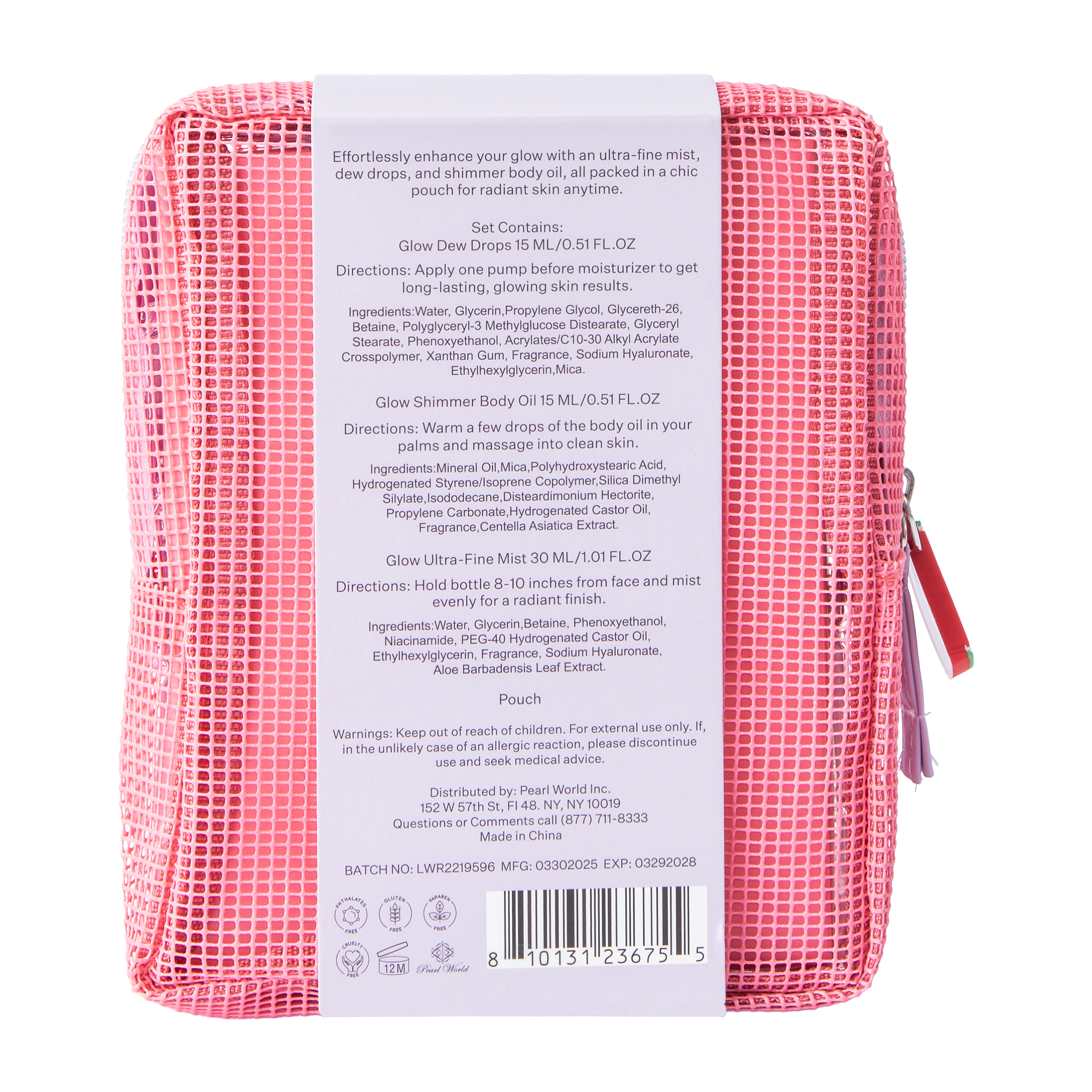 Dazzle & Glow Watermelon Scented Dewy Skin Kit 3-Pack