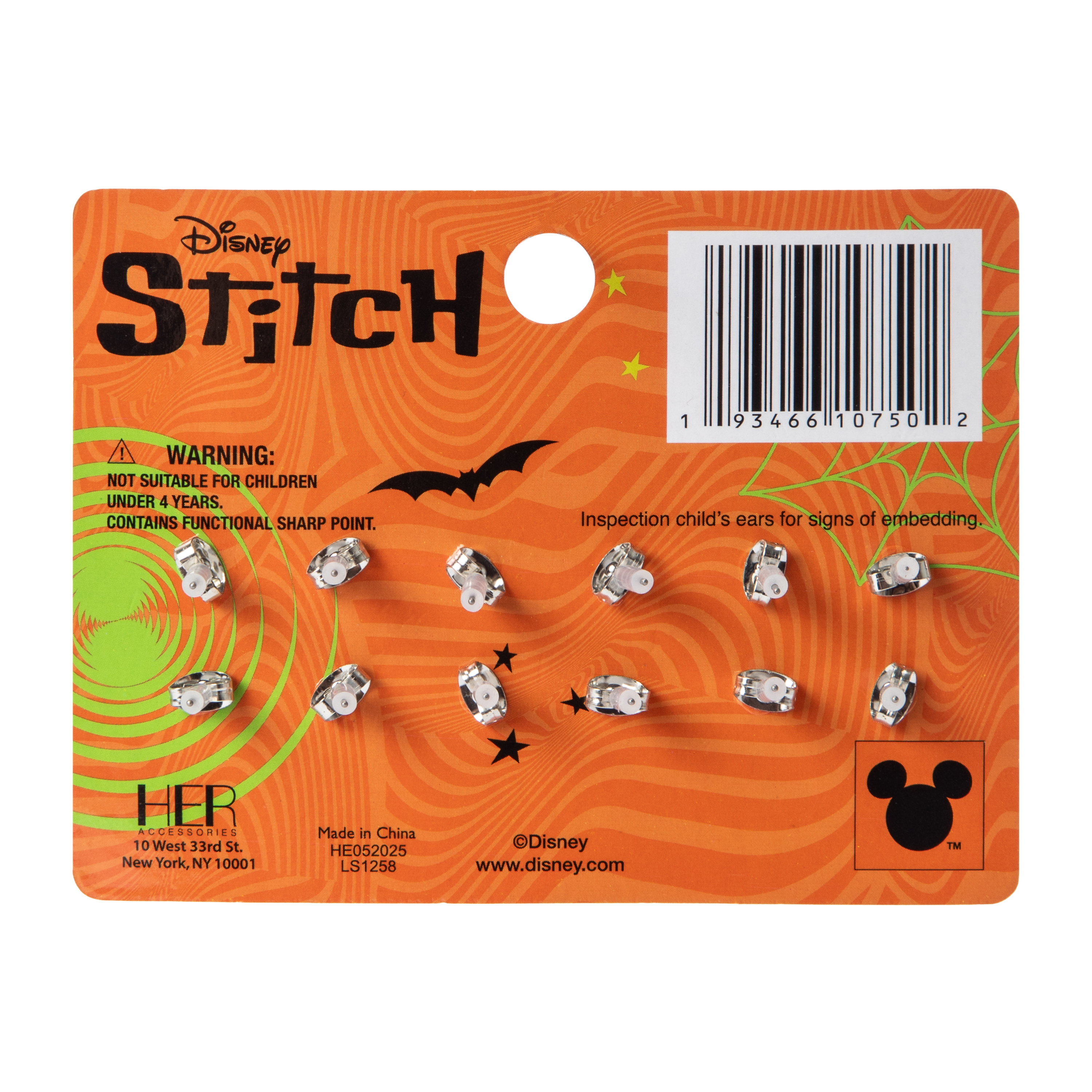 Halloween Disney Stitch Stud Earrings