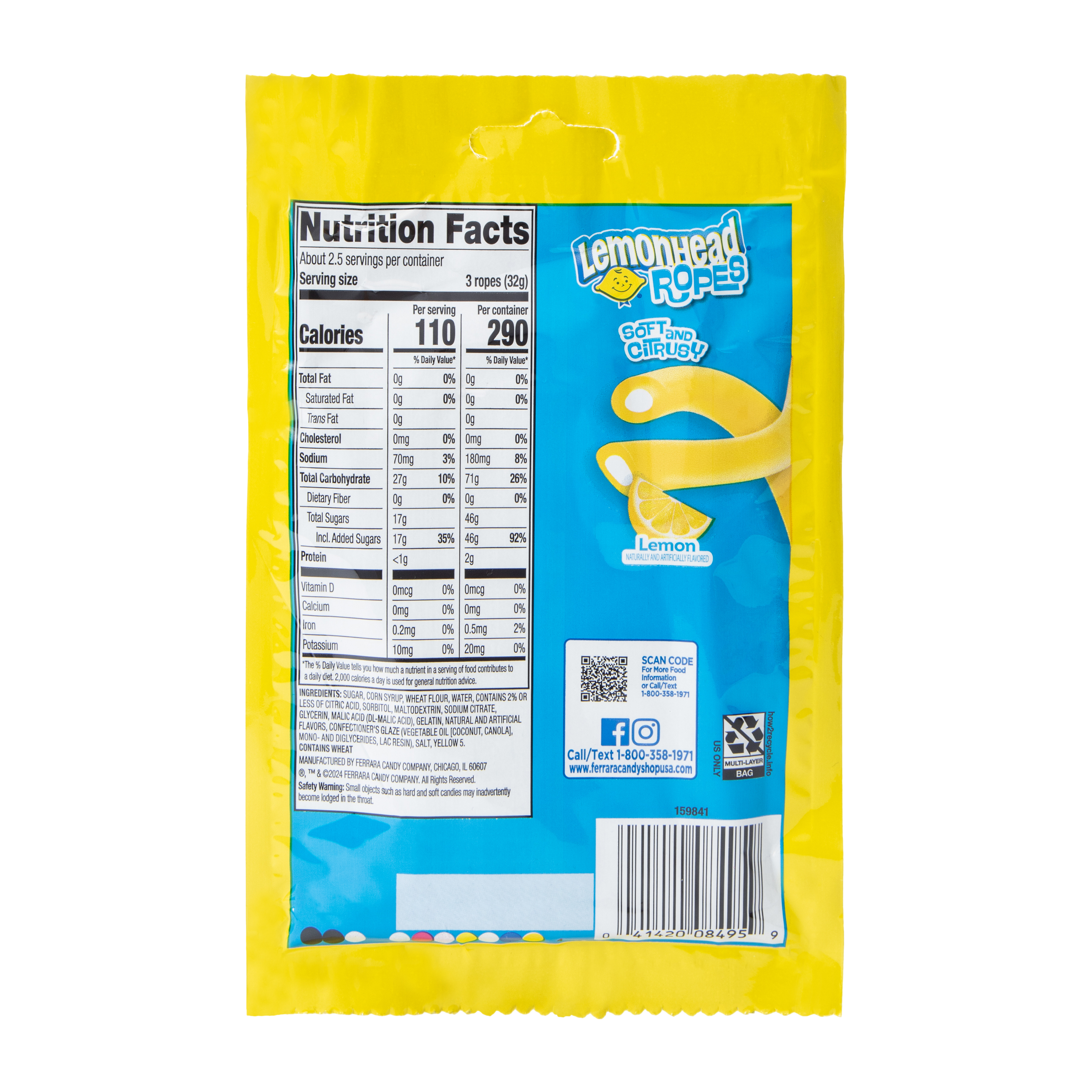 Lemonhead® Ropes 3oz