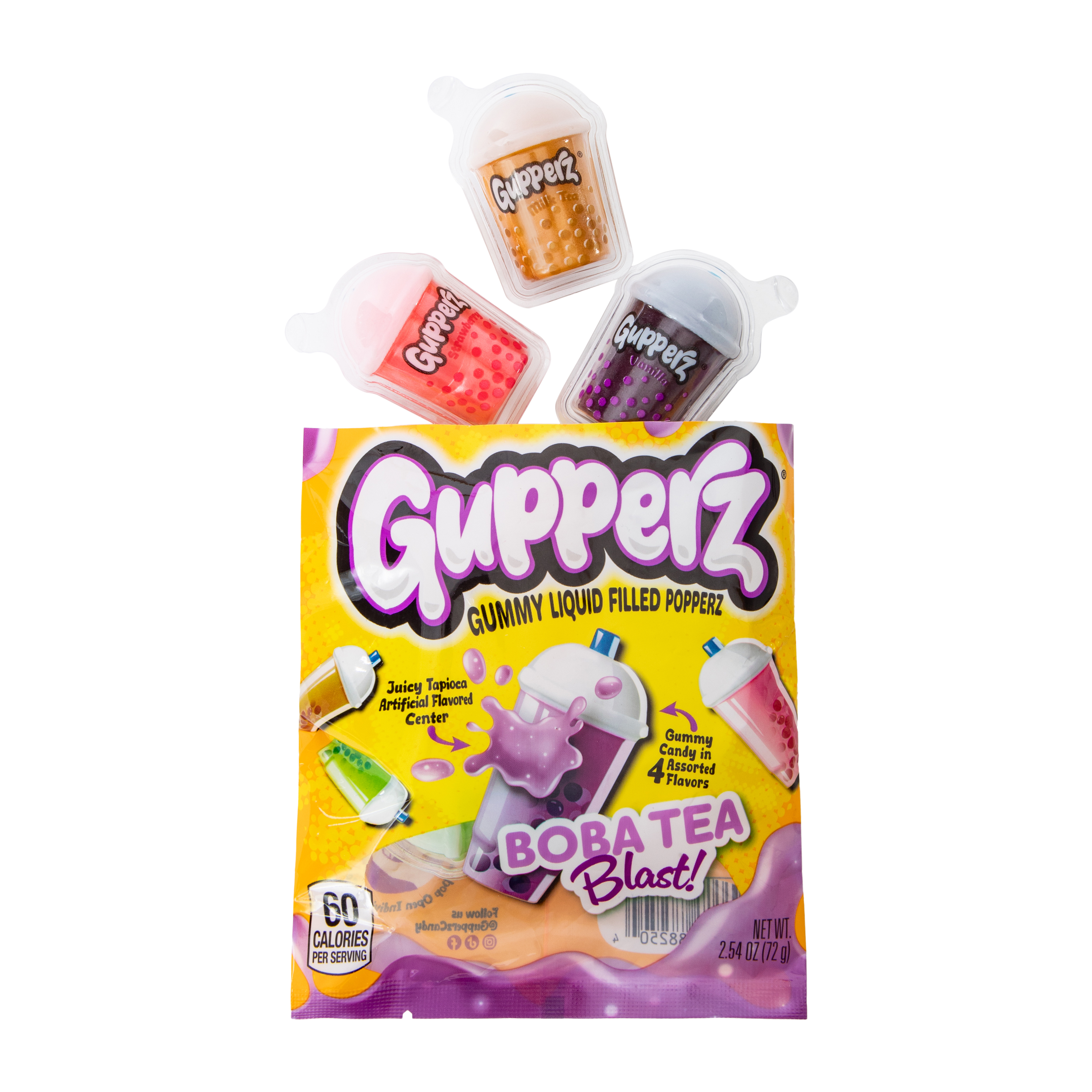 Gupperz® Boba Tea Blast! Gummy Liquid Filled Candy 2.54oz