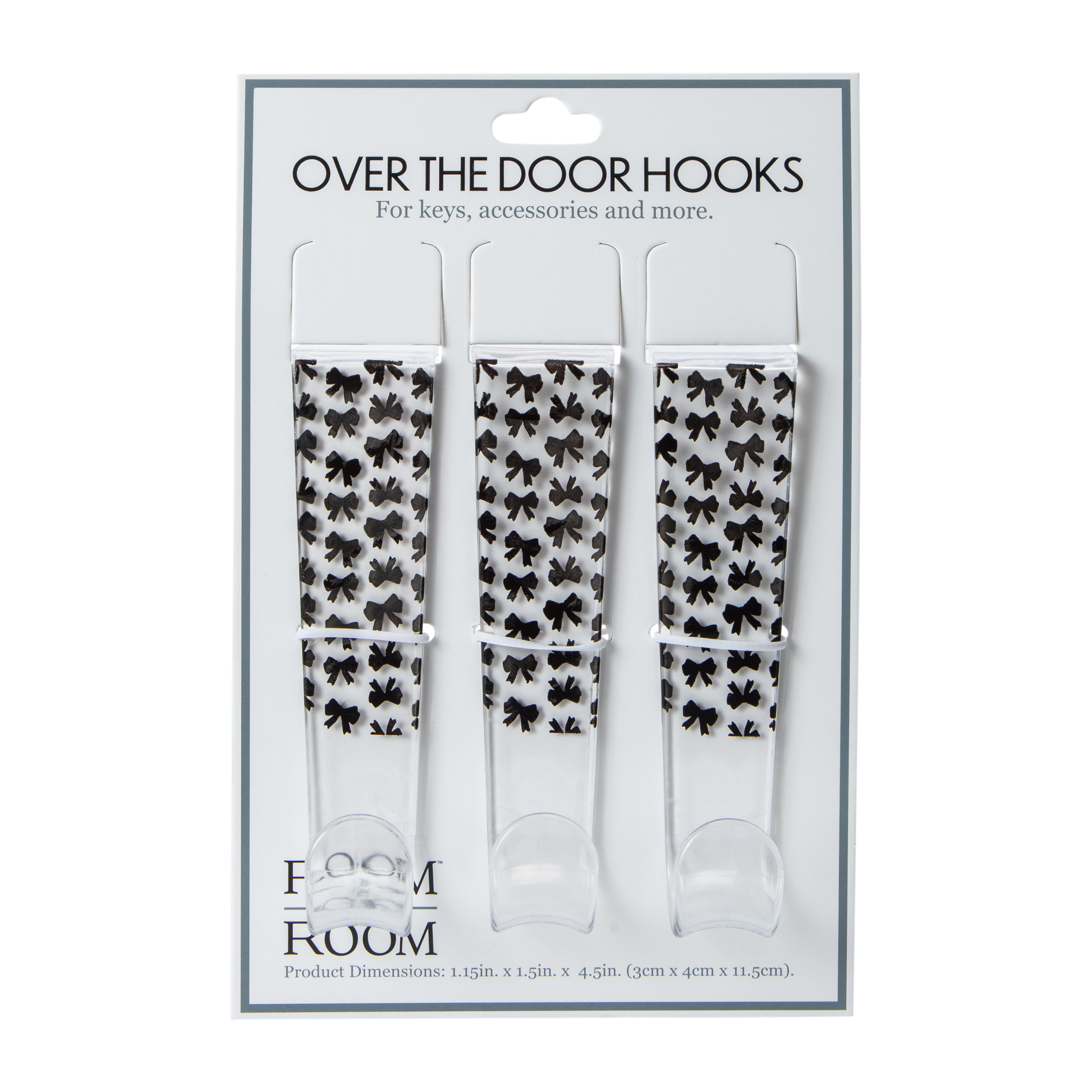 Printed Over The Door Hooks 3-Pack
