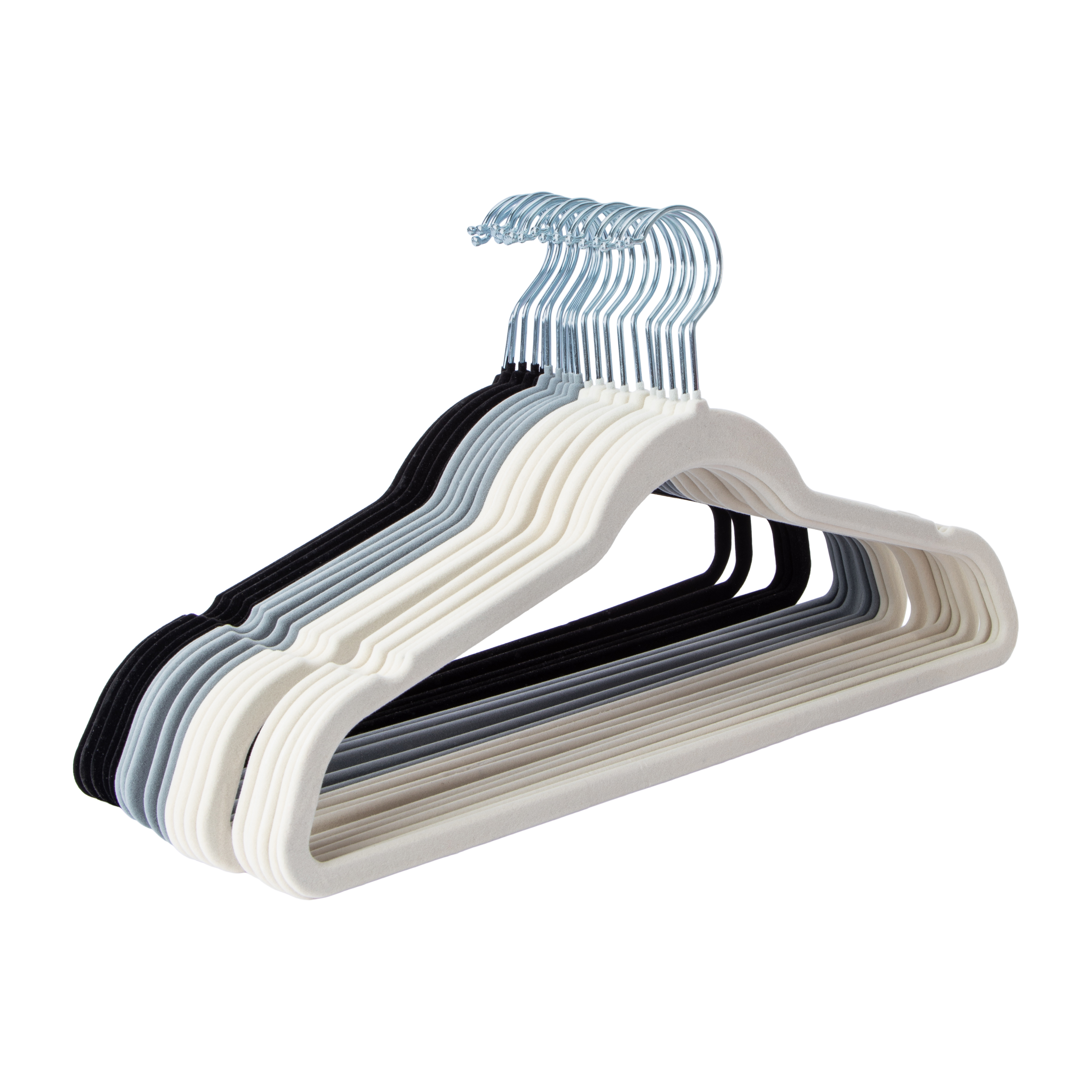 Flocked Hangers Set 20-Pack