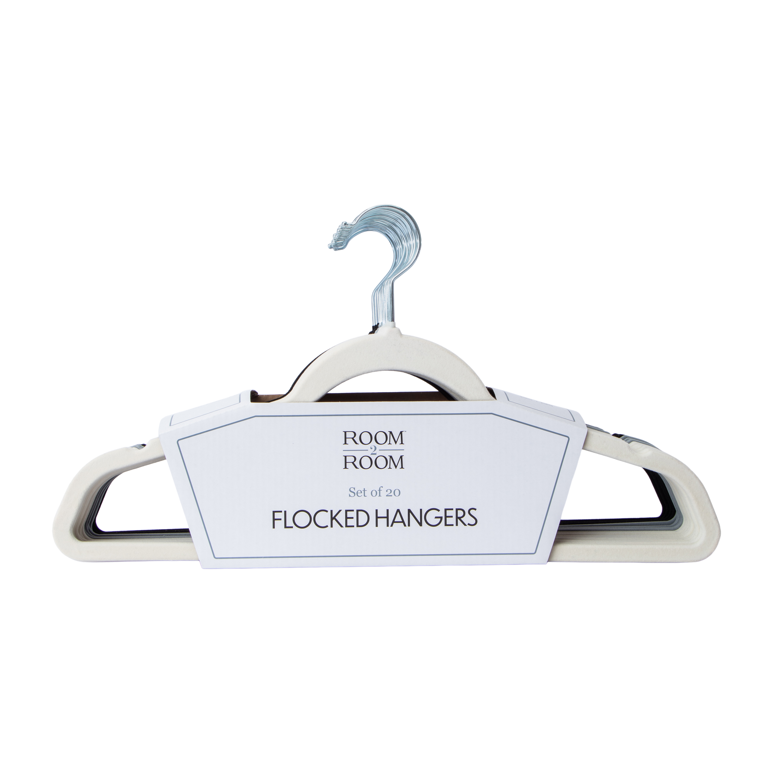 Flocked Hangers Set 20-Pack