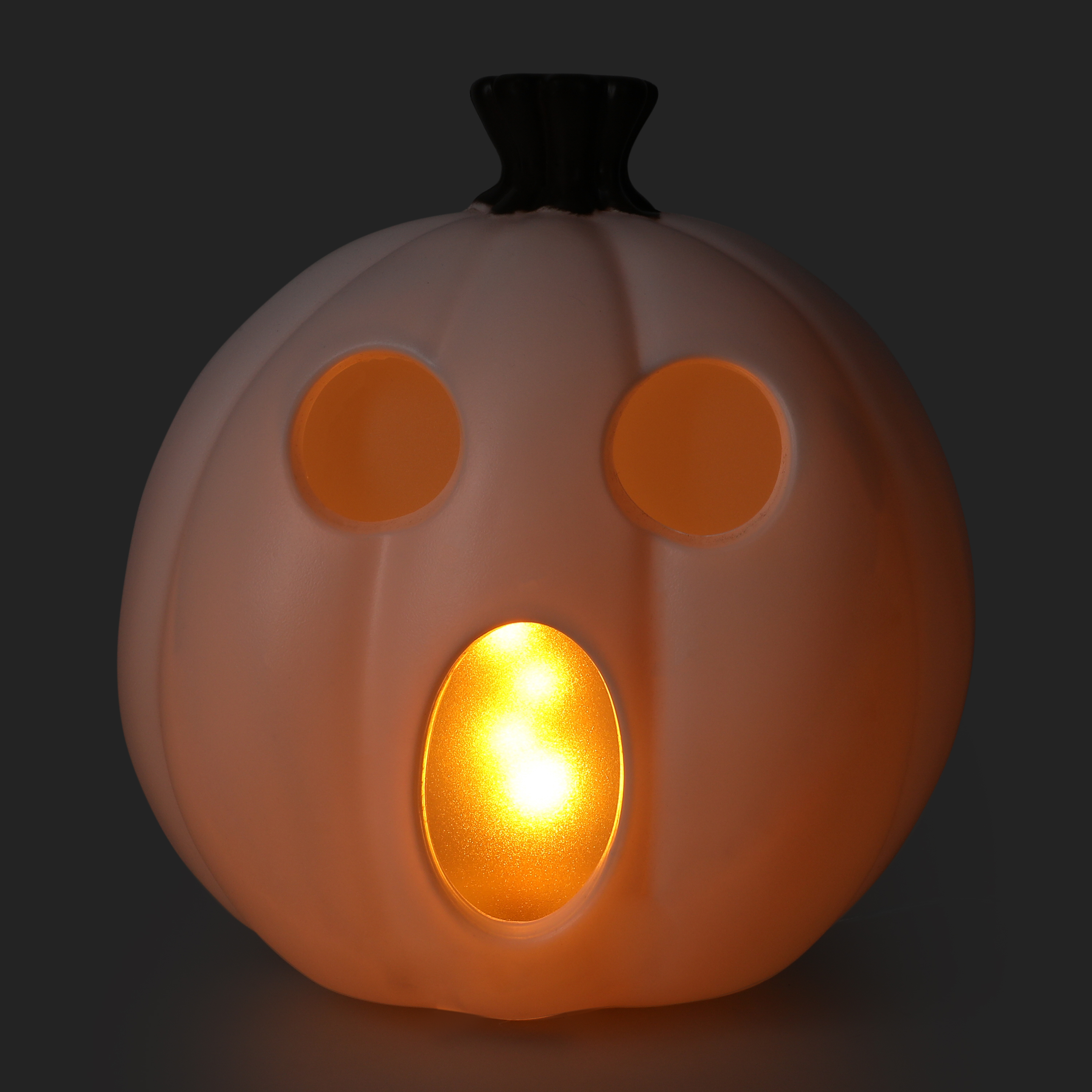 Halloween Flame Glow® White Pumpkin