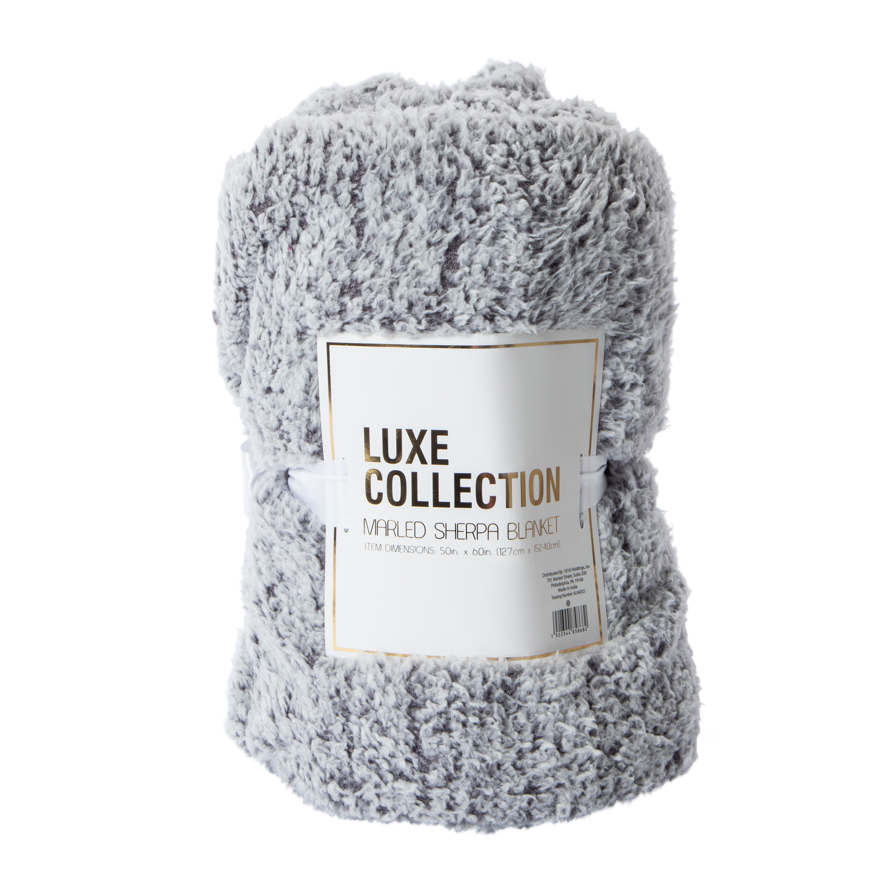 Marled Sherpa Blanket 50in x 60in