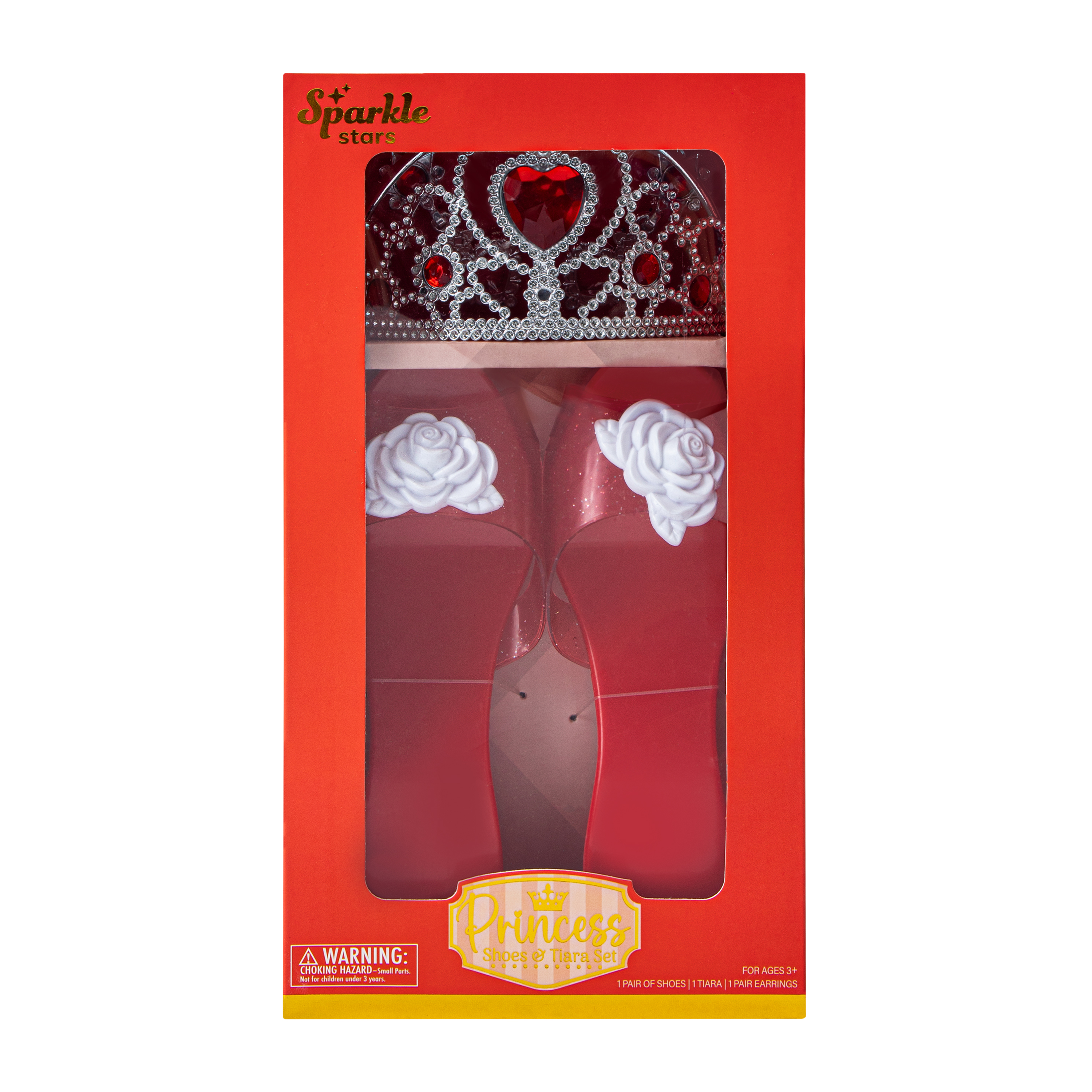 Sparkle Stars Red Princess Shoes & Tiara Set