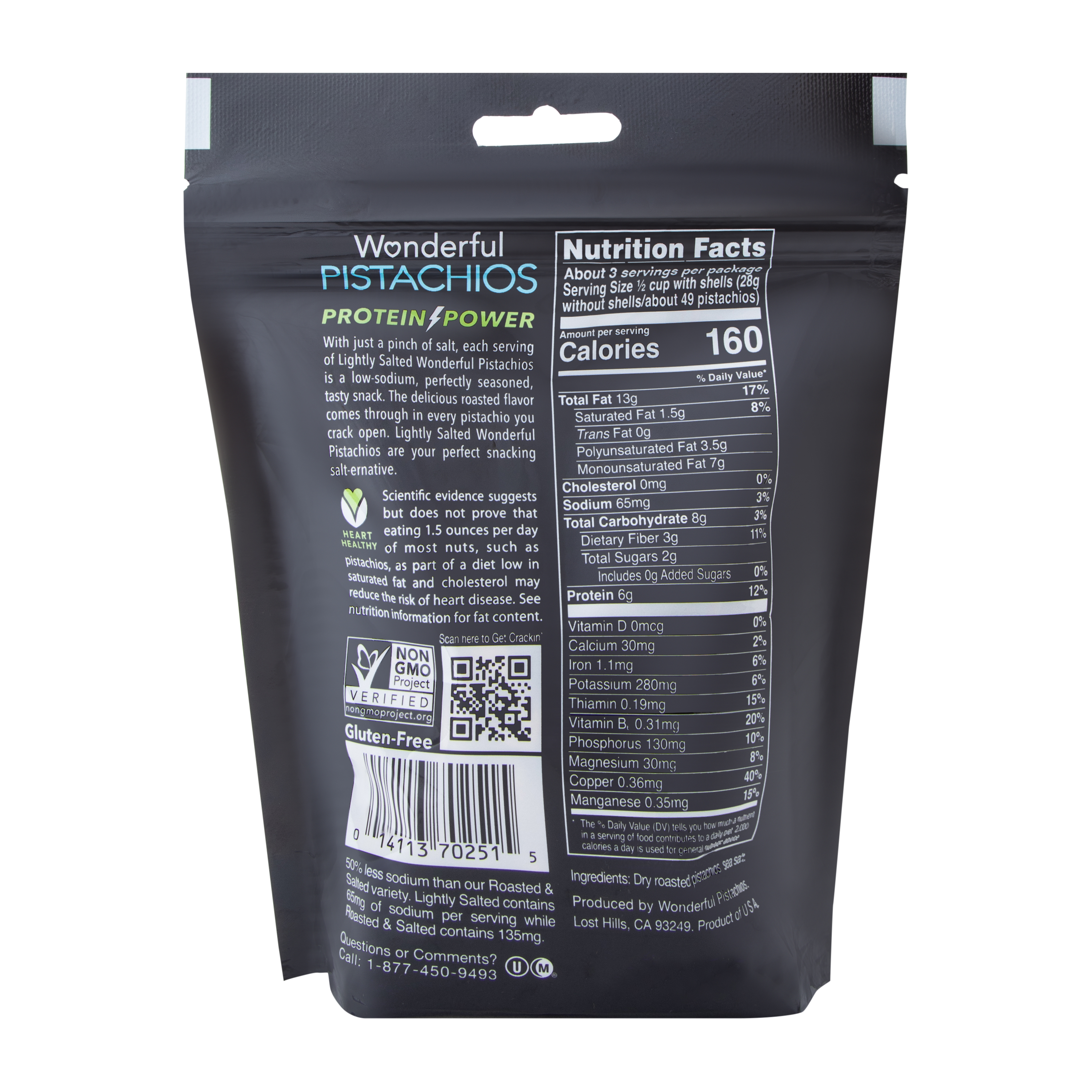 Wonderful® Lightly Salted Pistachios 6oz
