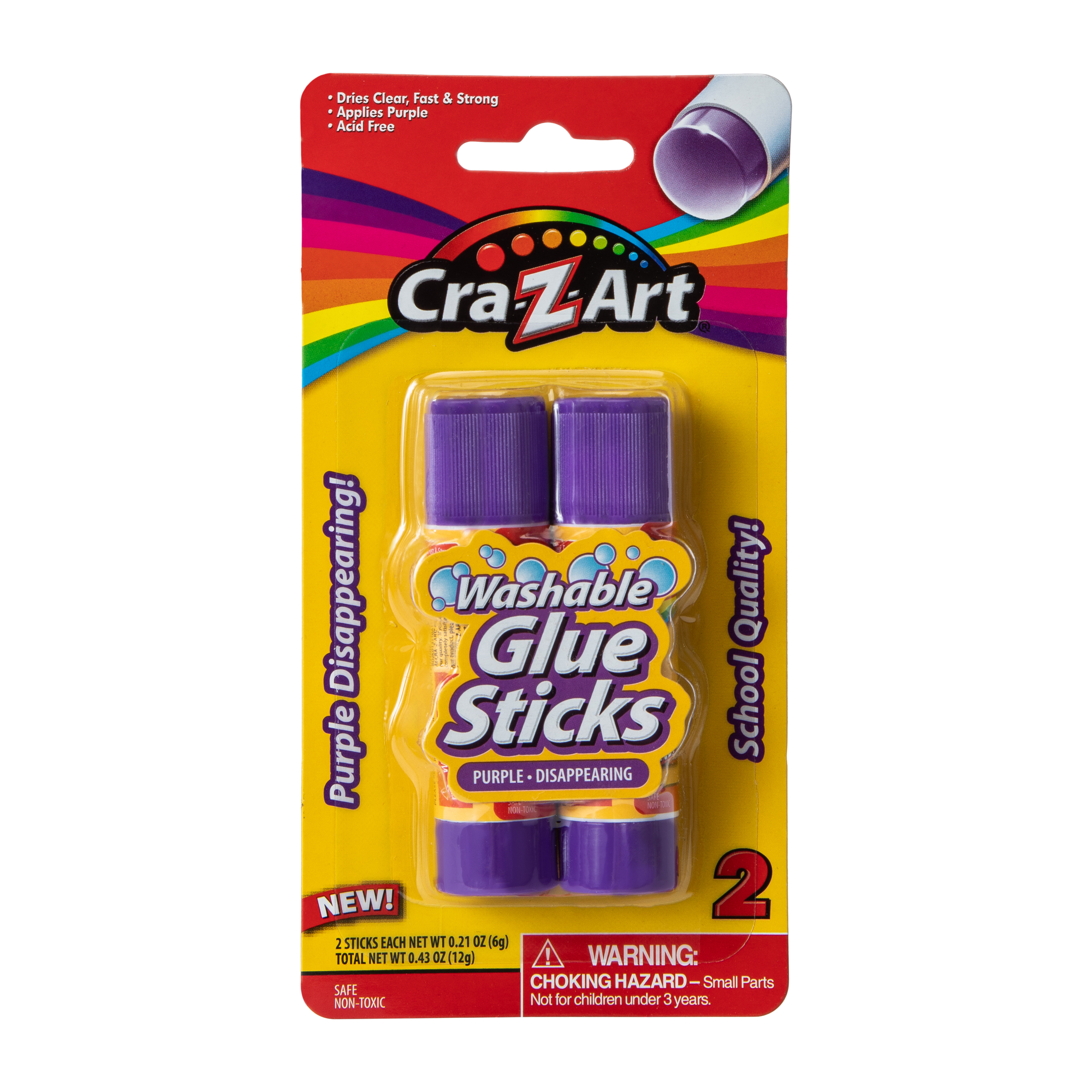 Cra-Z-Art® Washable Glue Sticks 2-Pack