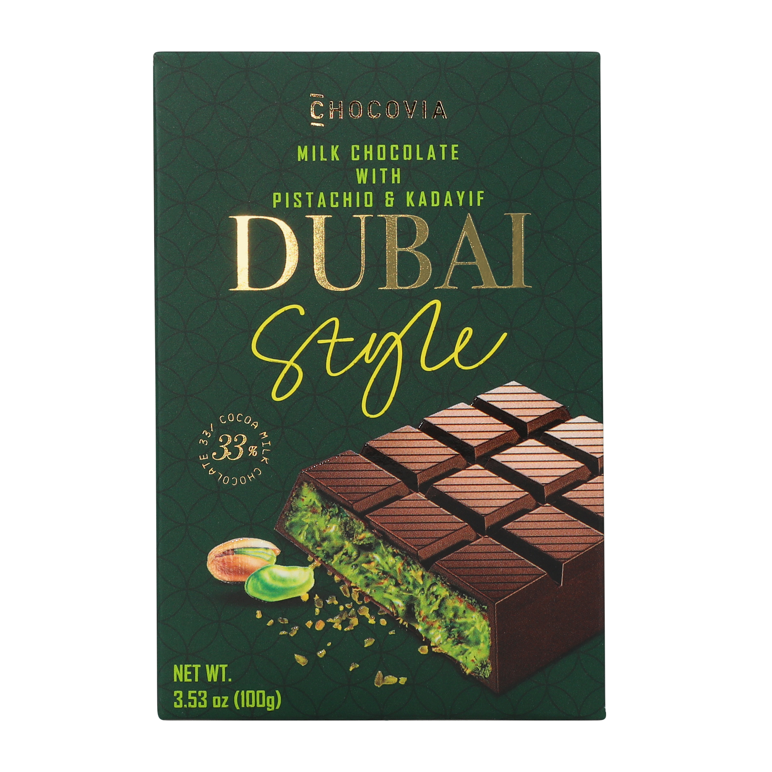 Chocovia Dubai Style Milk Chocolate 3.53oz