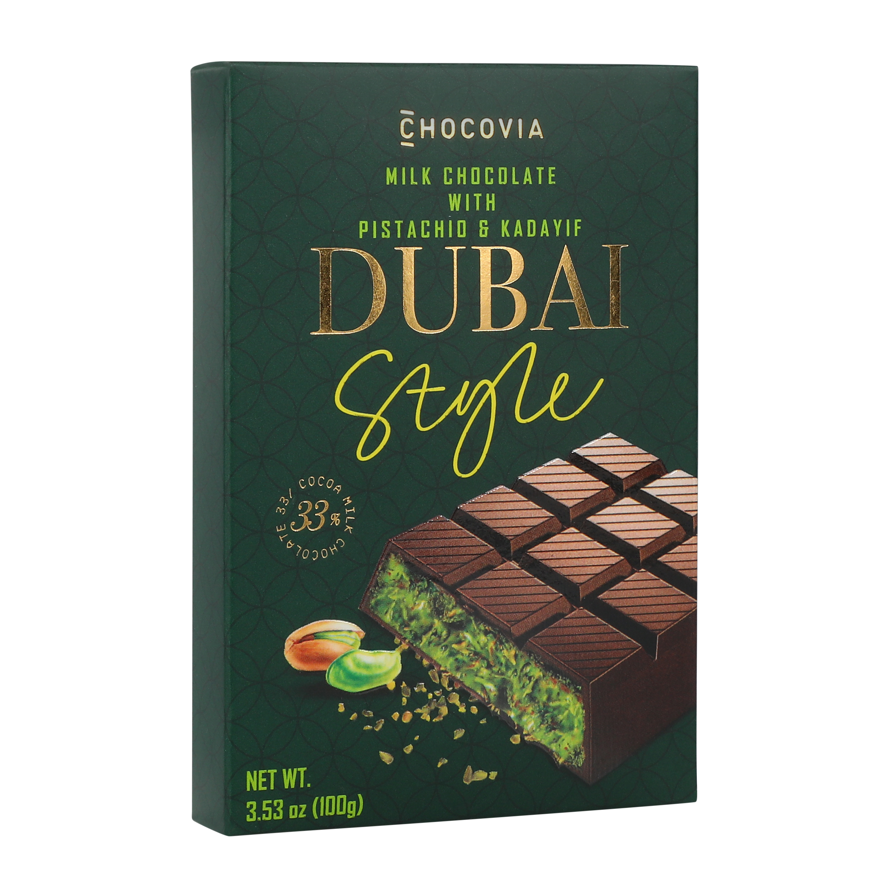 Chocovia Dubai Style Milk Chocolate 3.53oz