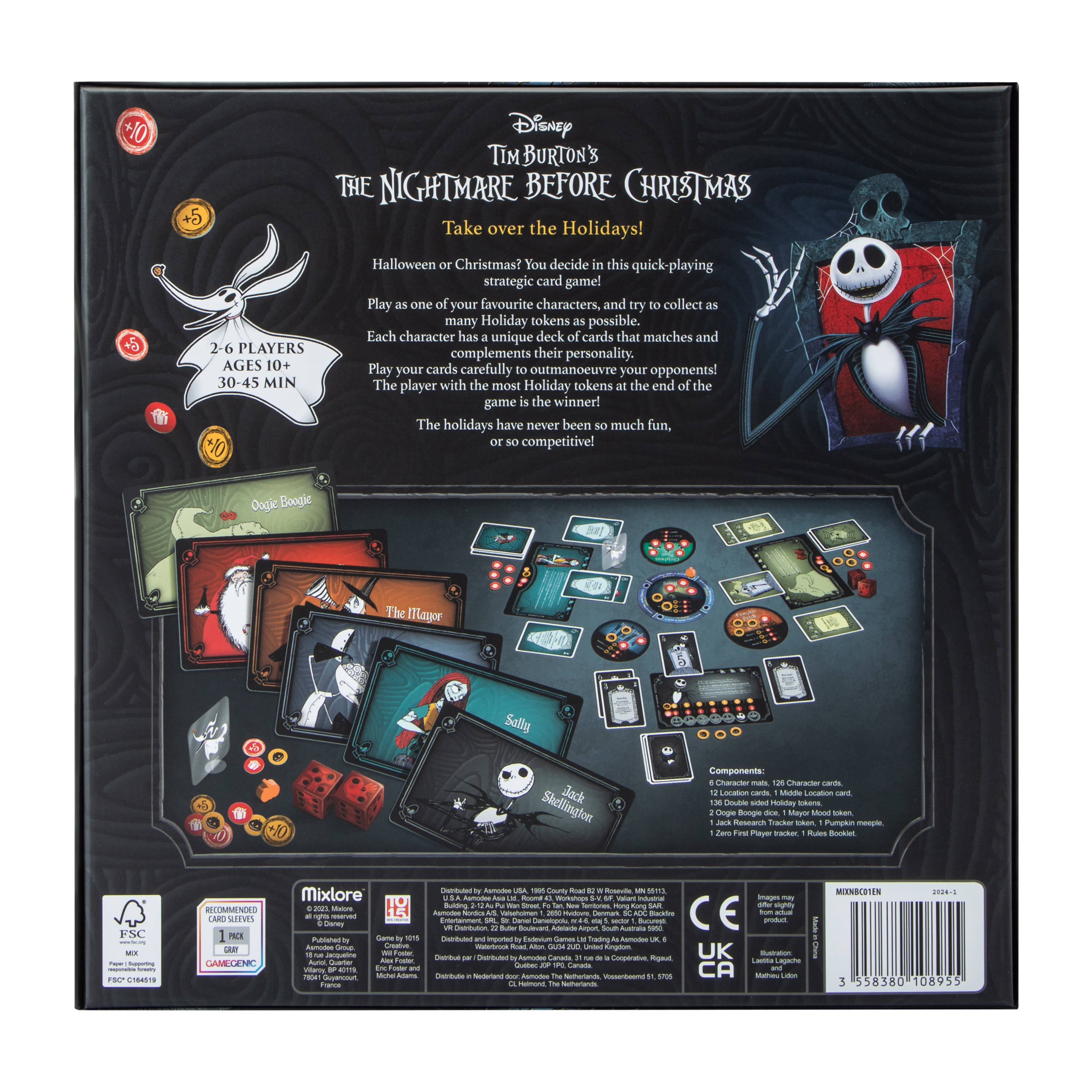 Disney Tim Burton's The Nightmare Before Christmas Holiday Board Game