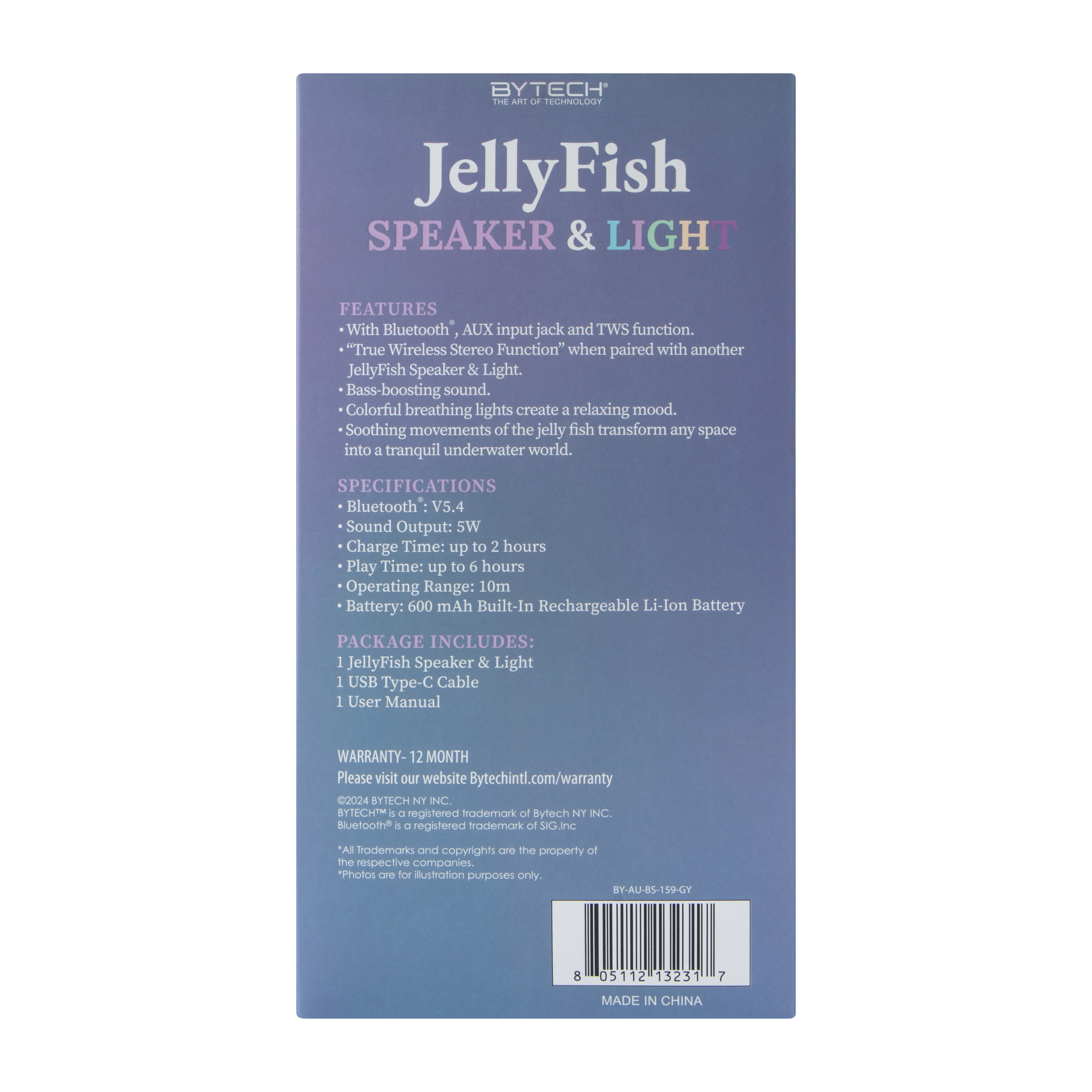 JellyFish Color Changing Speaker & Light