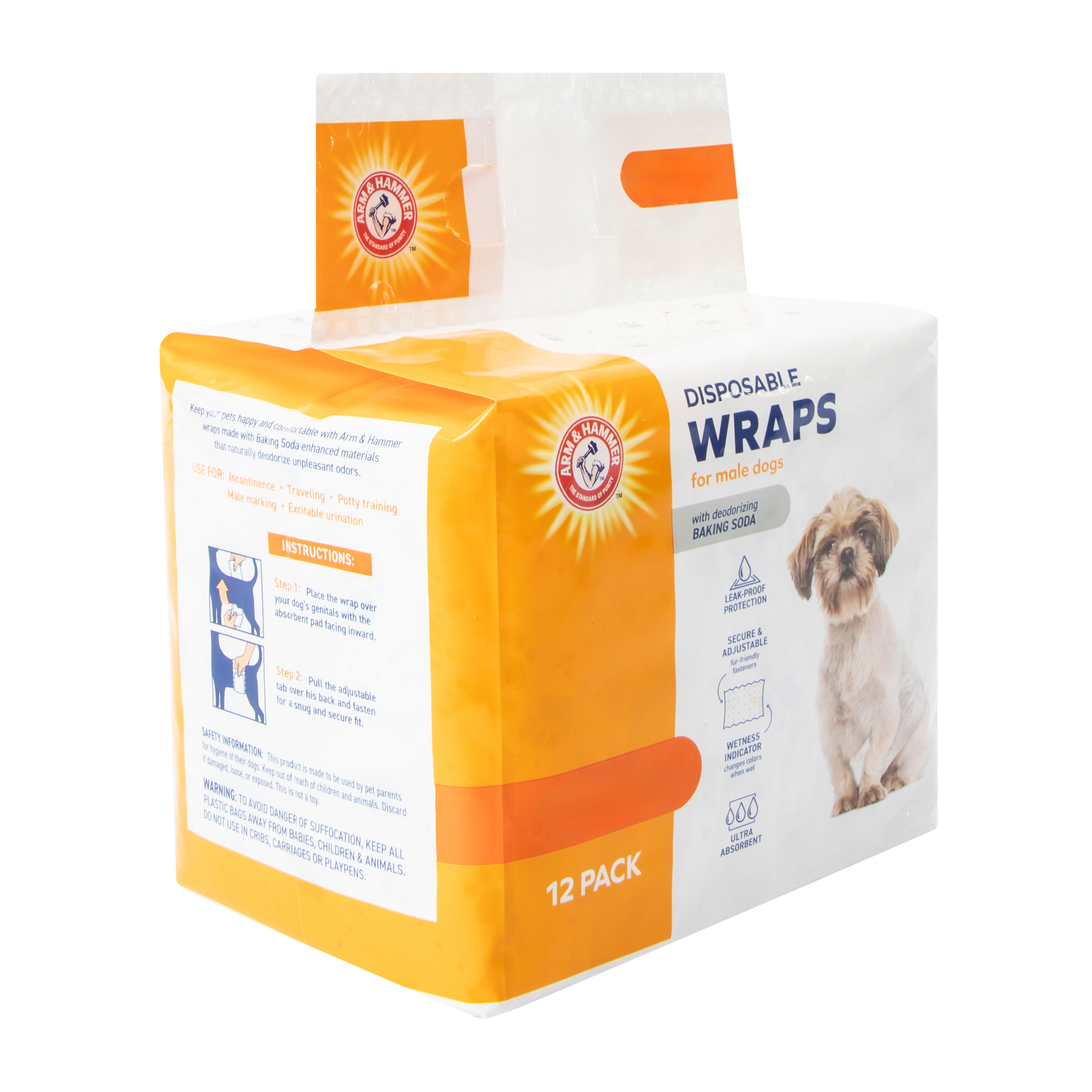 Arm & Hammer™ Small Male Dog Disposable Wraps 12-Pack
