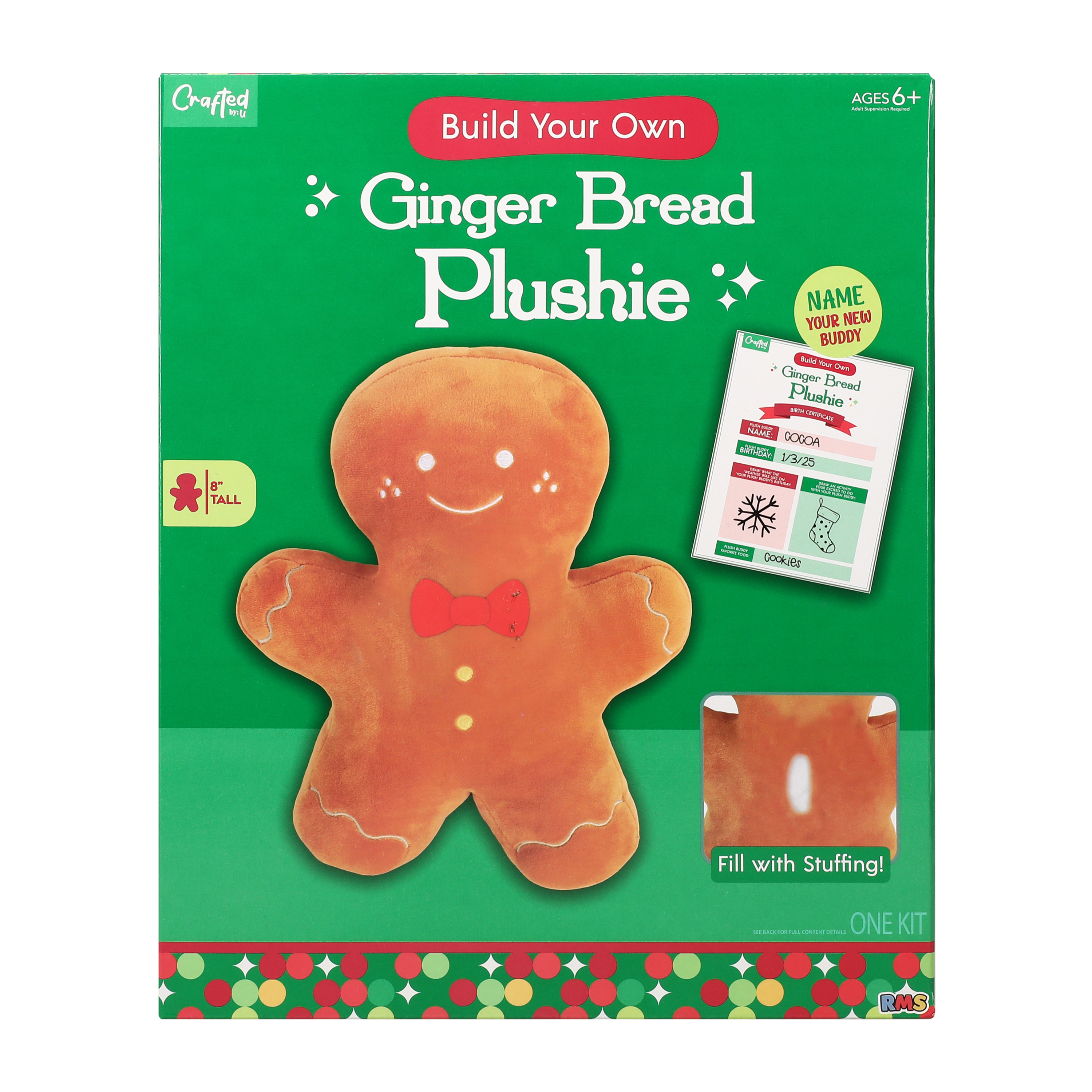 Crafted By: U Build Your Own Ginger Bread Plushie Kit