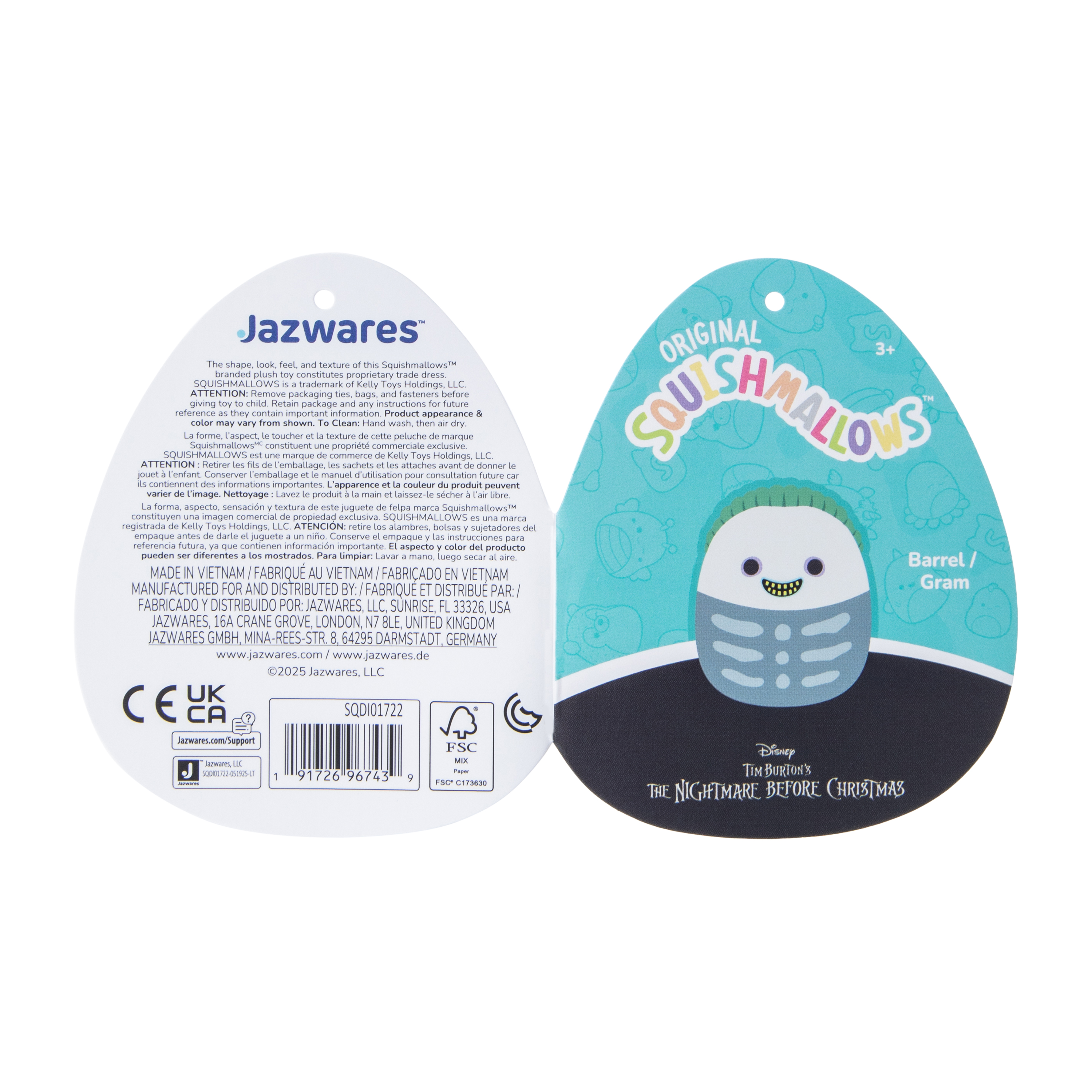 Squishmallows™ Tim Burton's The Nightmare Before Christmas Plush