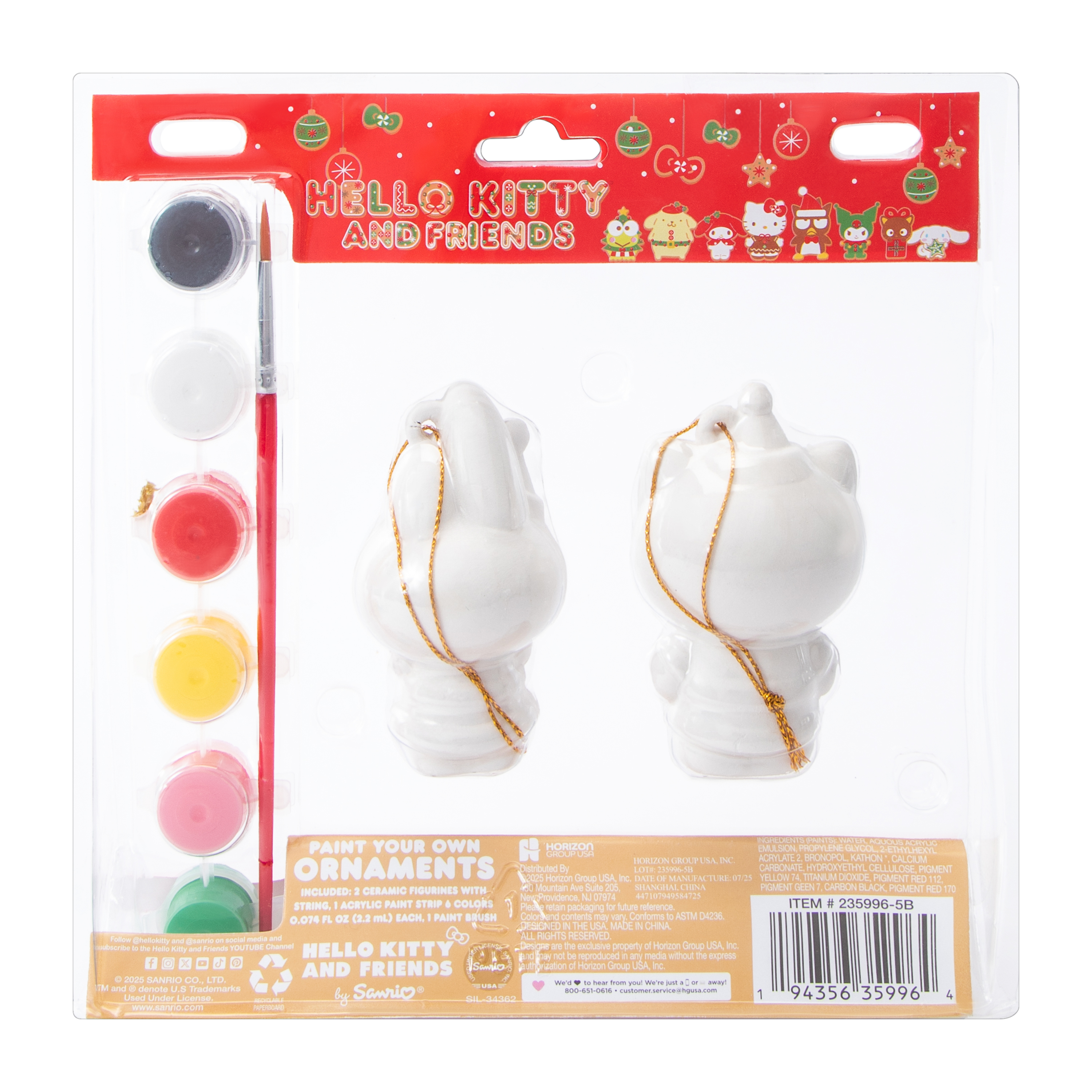 Hello Kitty And Friends® Paint Your Own Ornaments Set