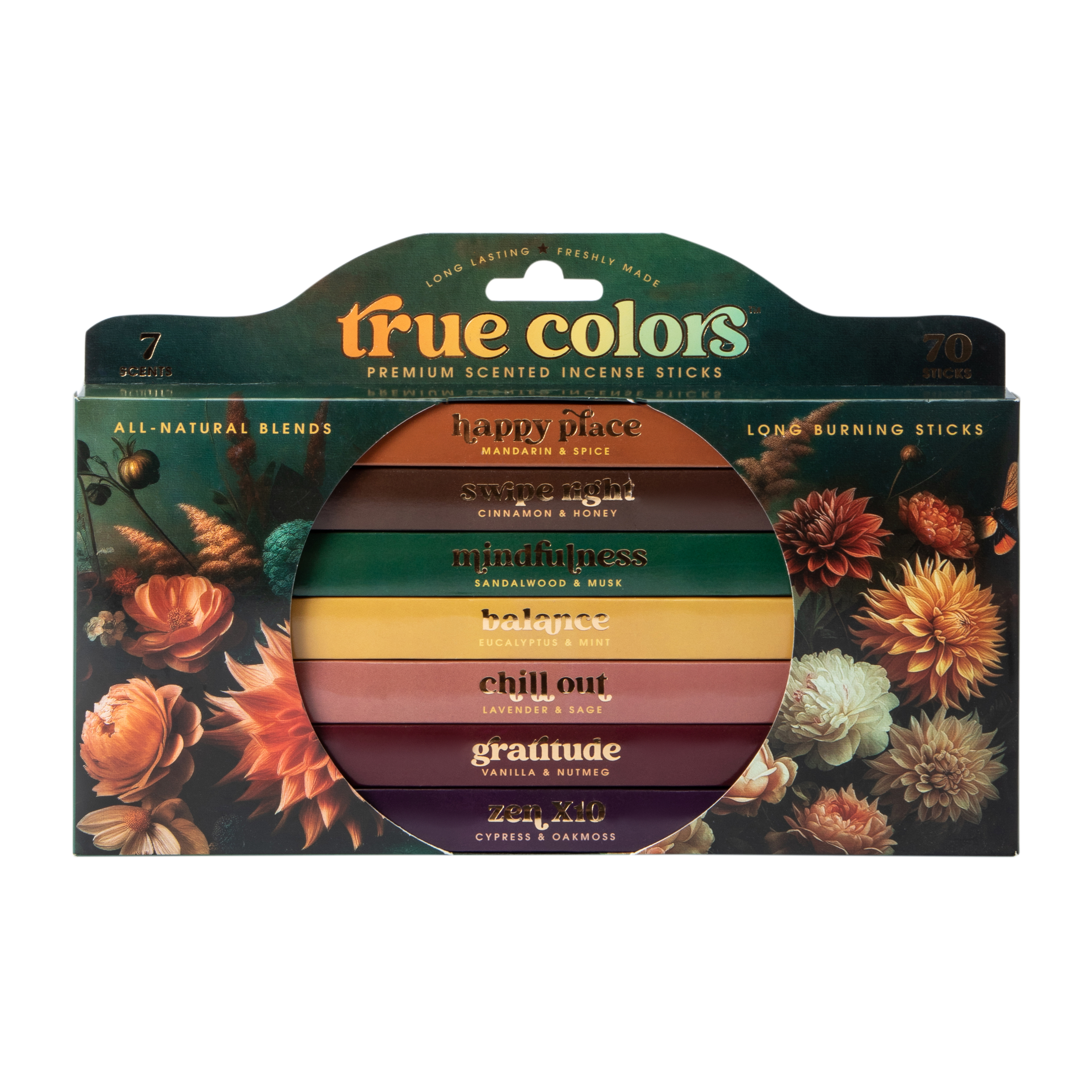 True Colors™ Premium Scented Incense Sticks 70-Count