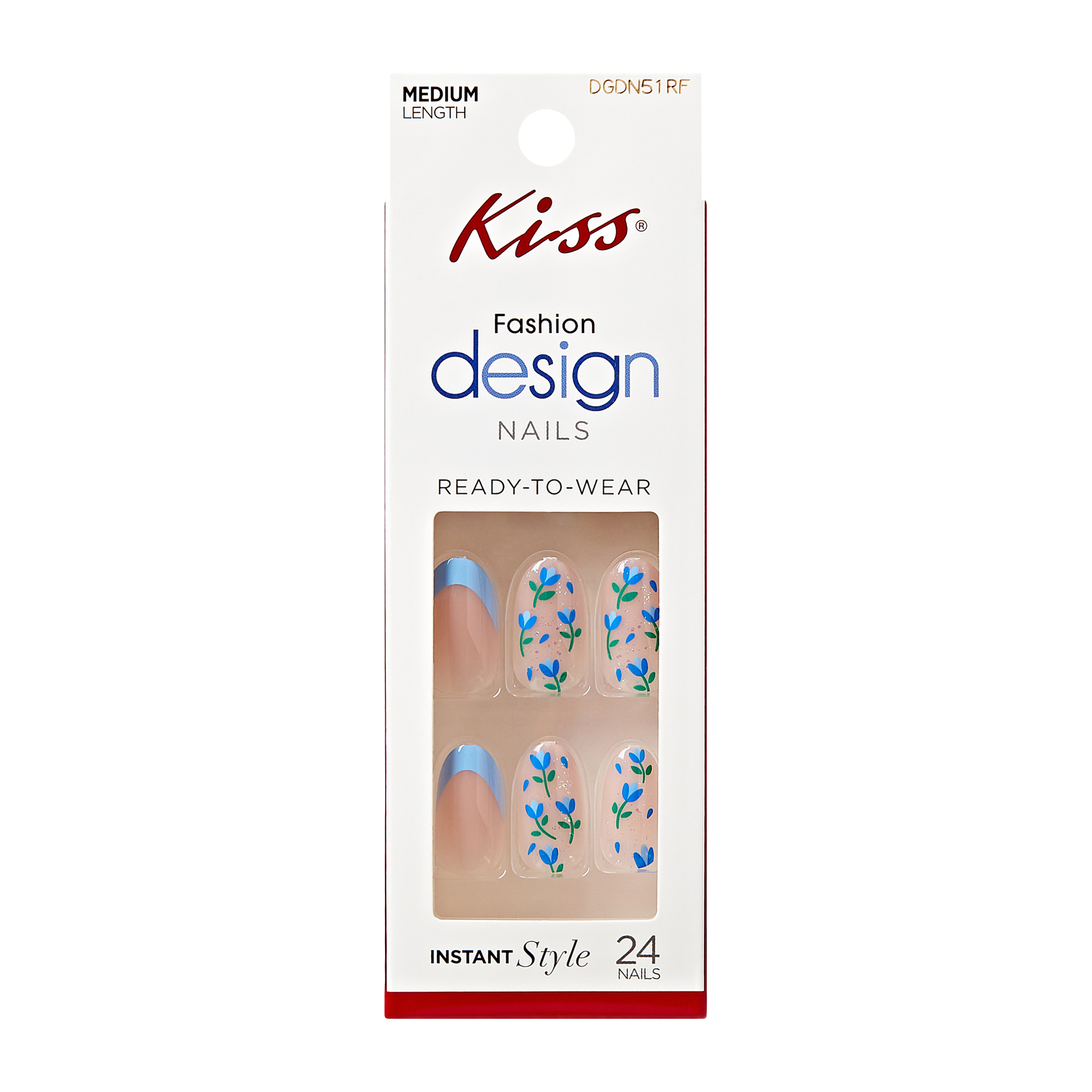 Kiss® Fashion Design Nails Long Length 24-Pack