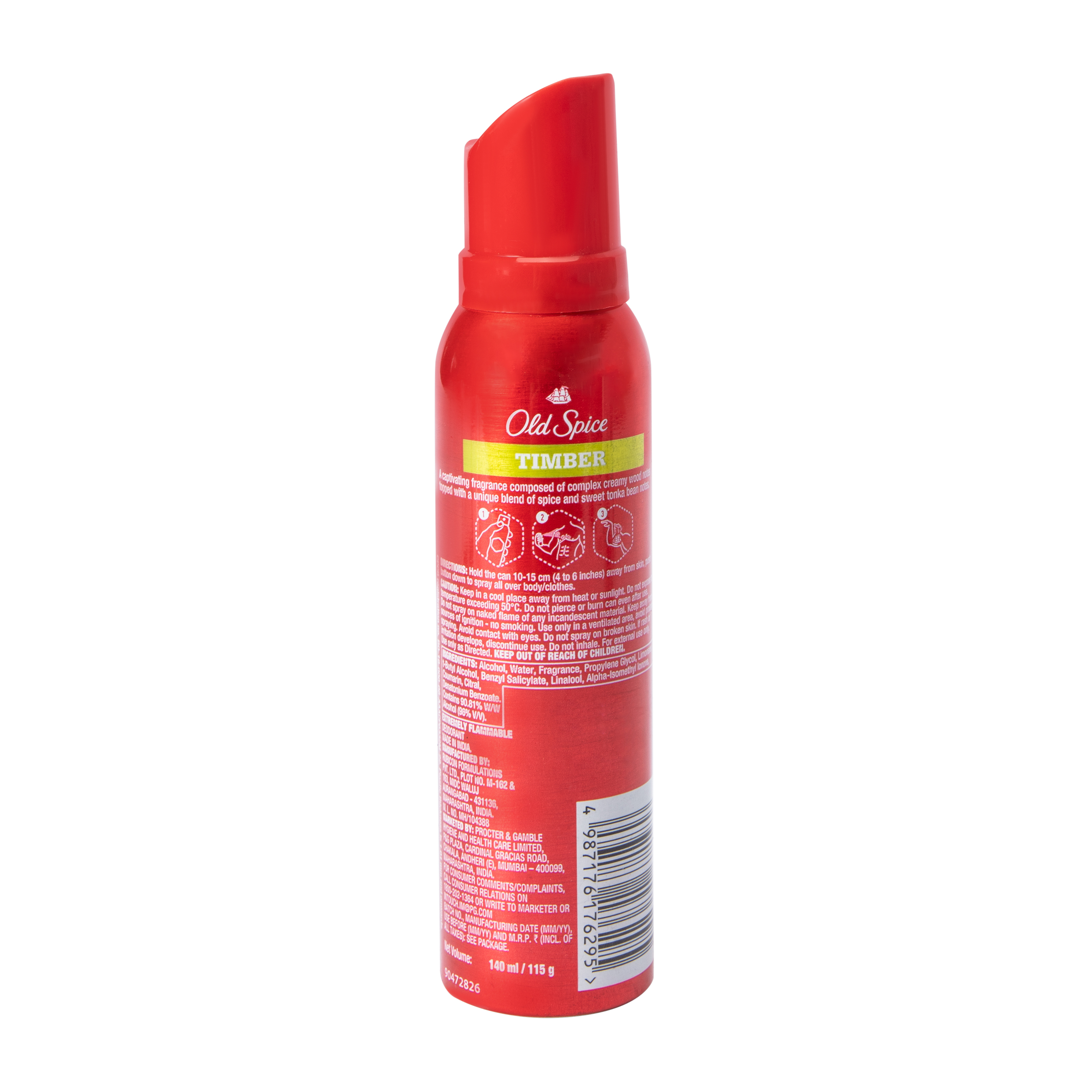 Old Spice Timber Deodorant Body Spray 4oz