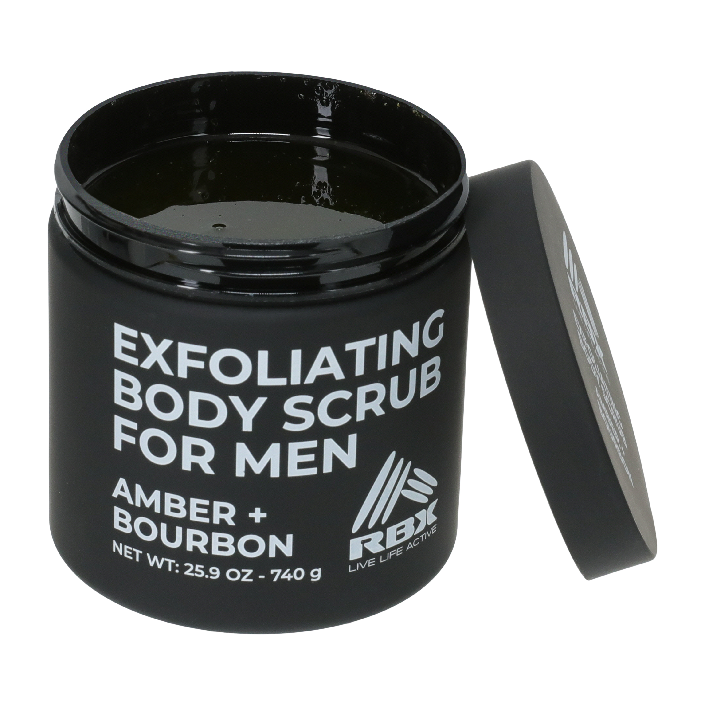 RBX Exfoliating Amber+Bourbon Body Scrub For Men 25.9oz