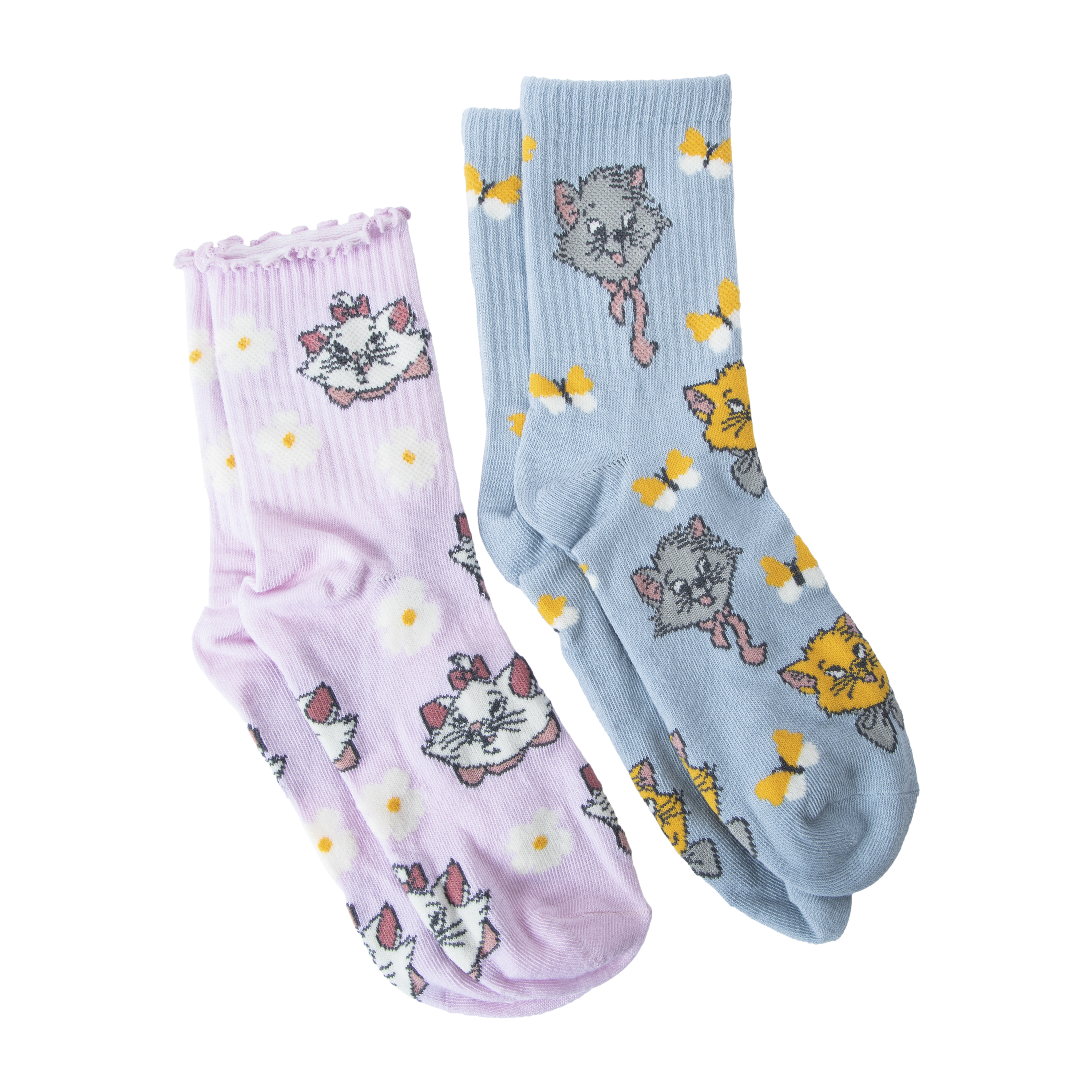 Branded Girls Mid-Crew Socks 2-Pack