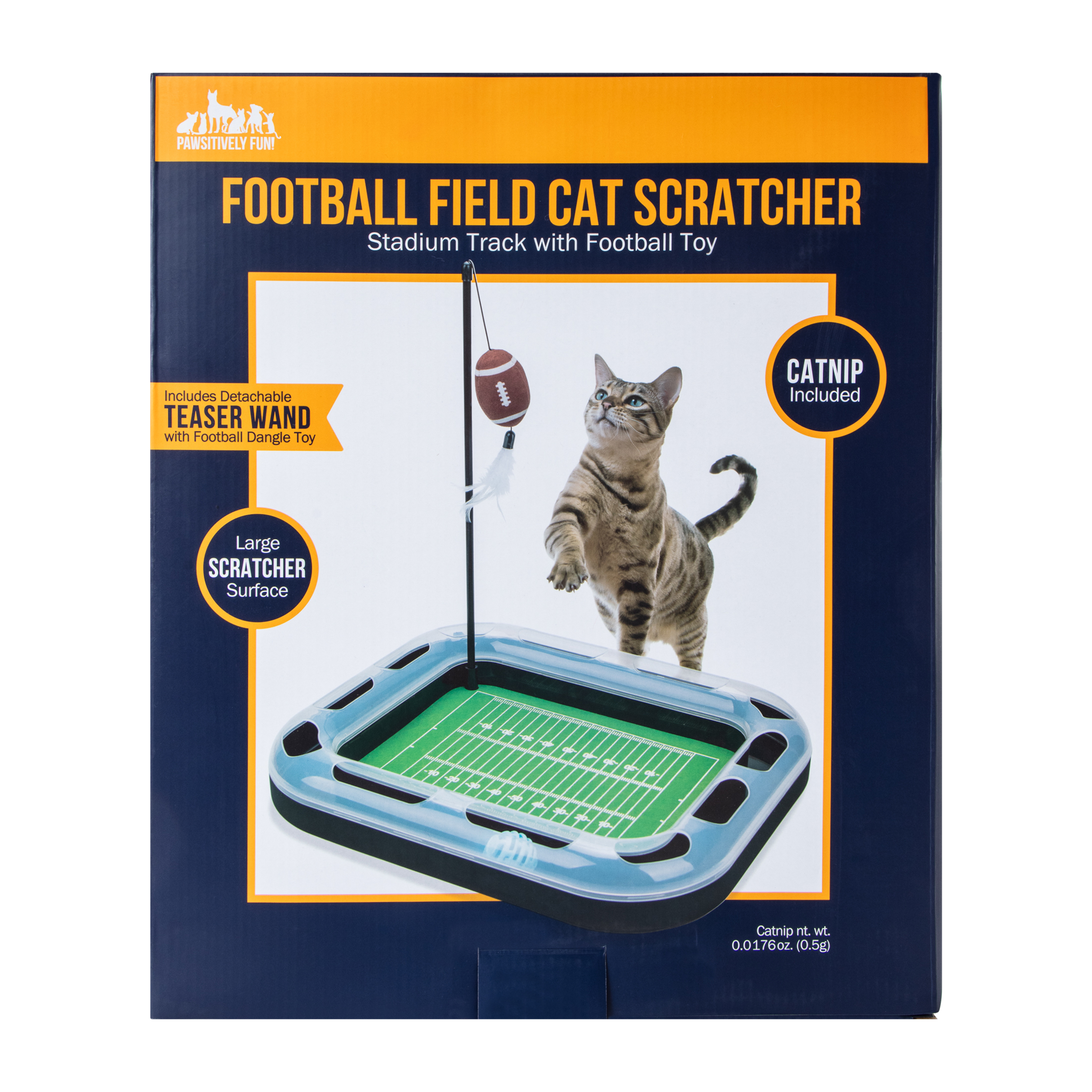 Football Field Cat Scratcher With Catnip