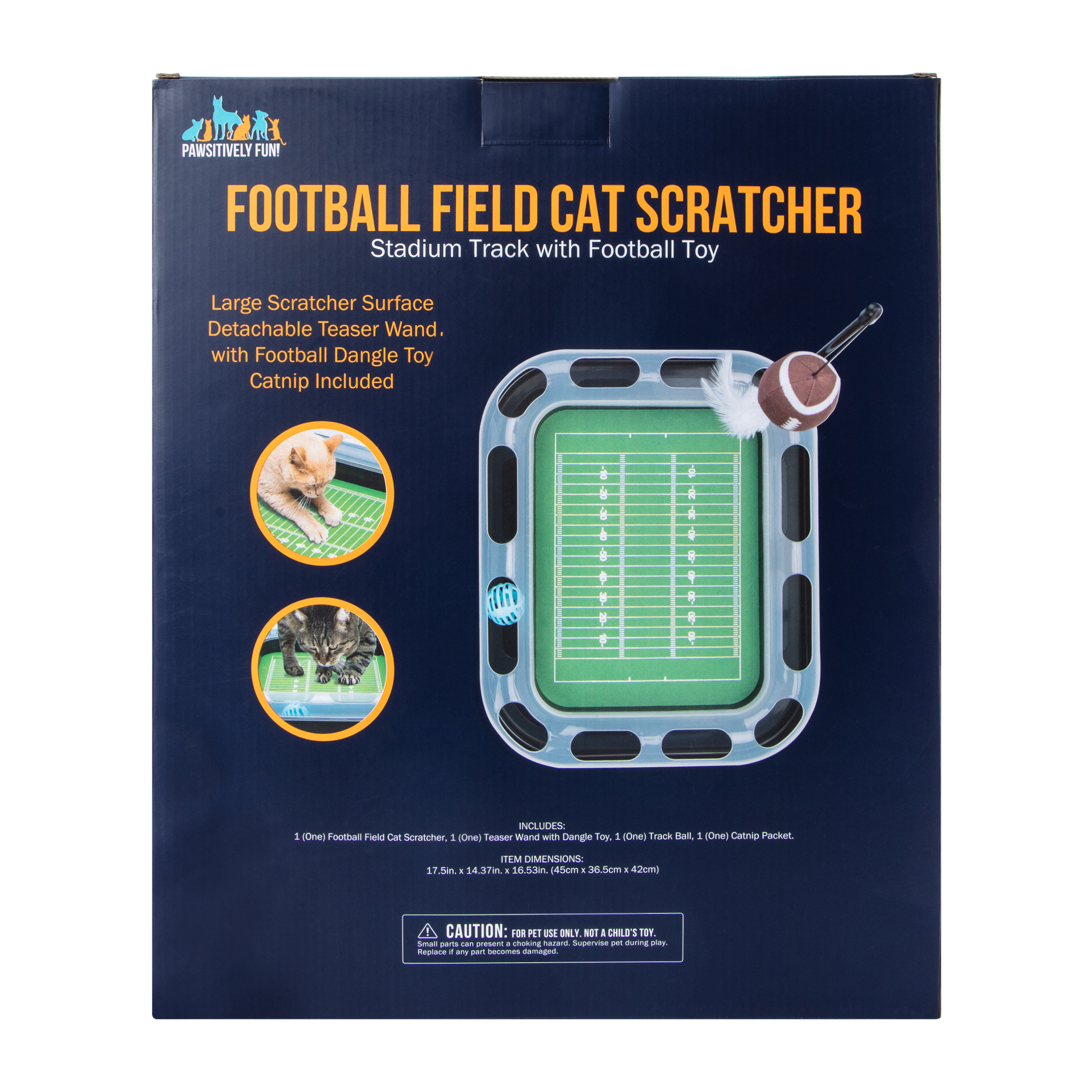 Football Field Cat Scratcher With Catnip