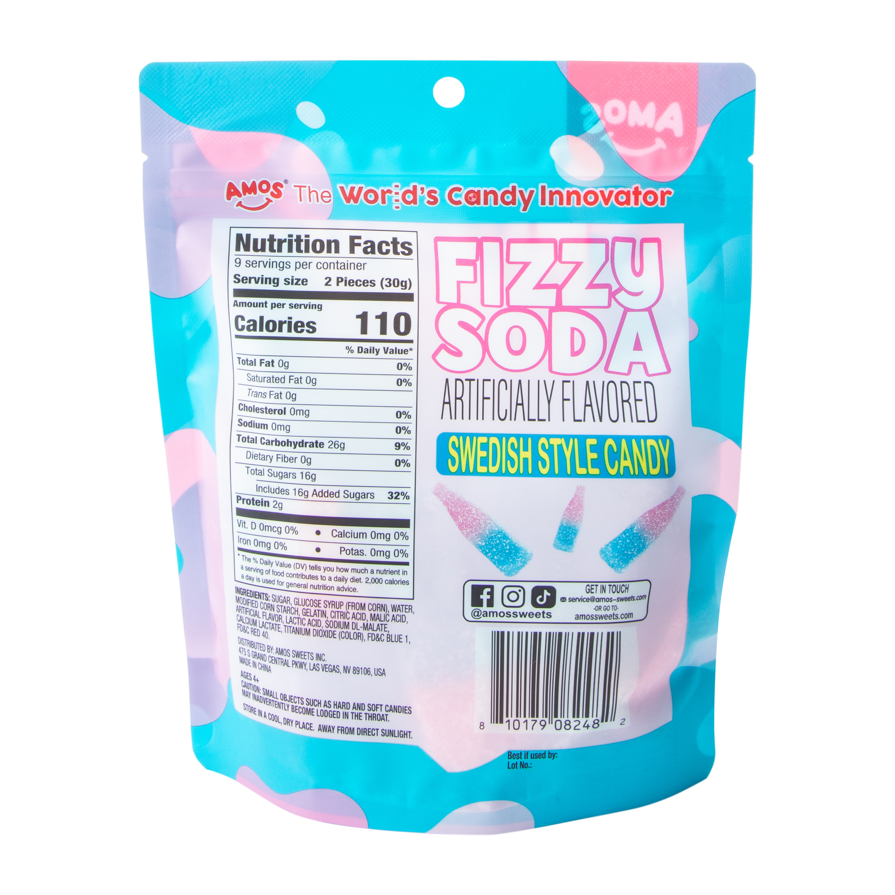 Amos® Fizzy Soda Swedish Style Candy 9.5oz