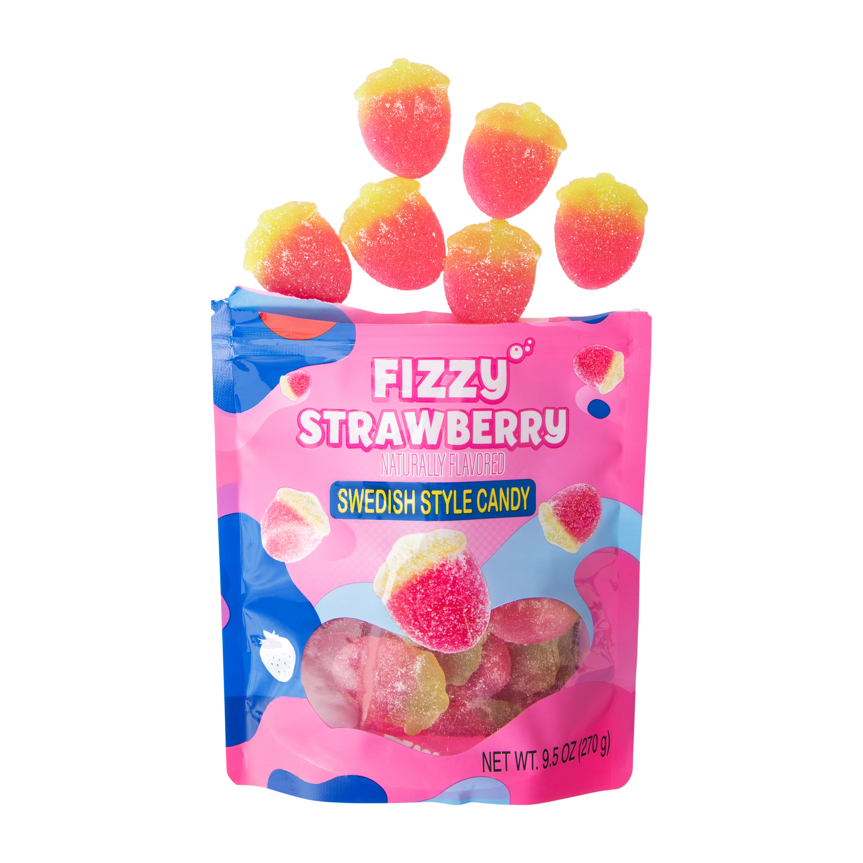 Amos® Fizzy Strawberry Swedish Style Candy 9.5oz