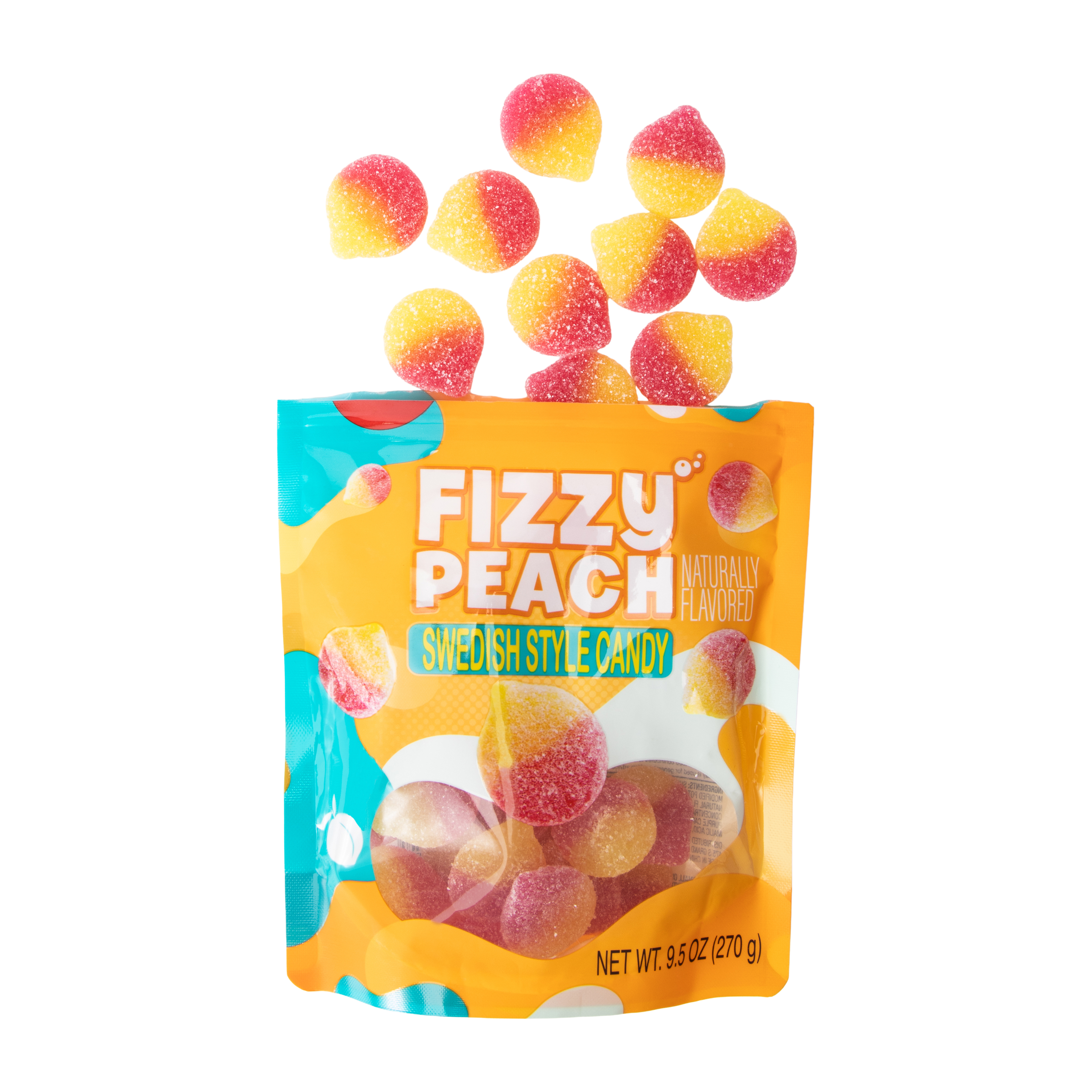 Amos® Fizzy Peach Swedish Style Candy 9.5oz
