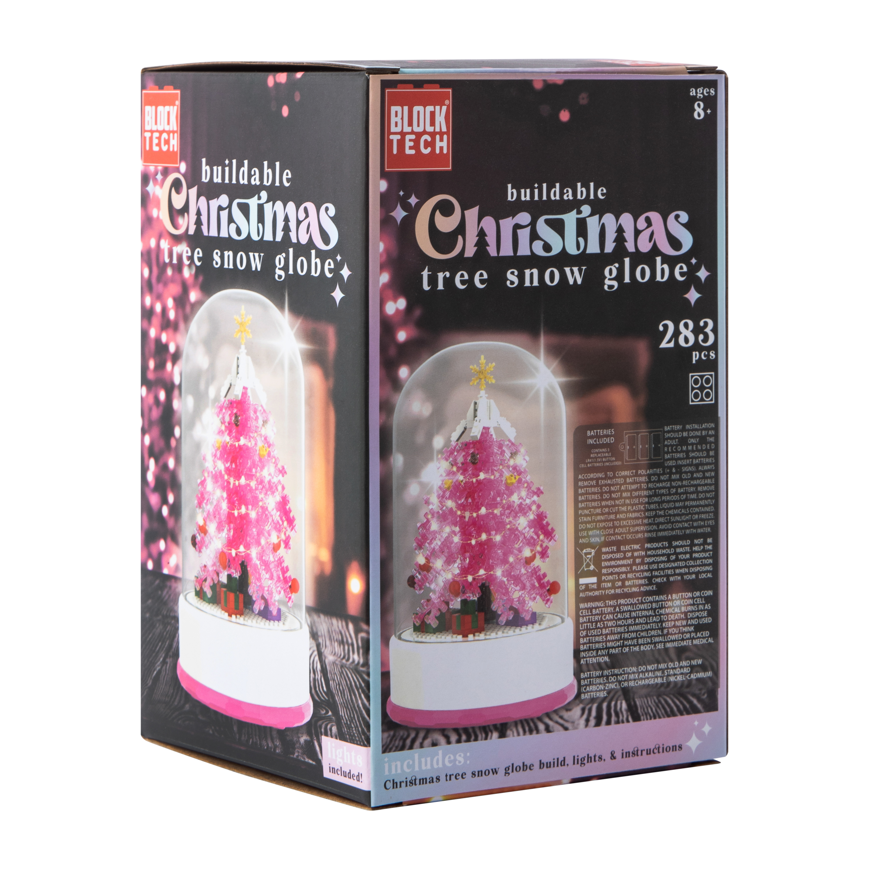 Block Tech® Buildable Christmas Tree Snow Globe | Five Below