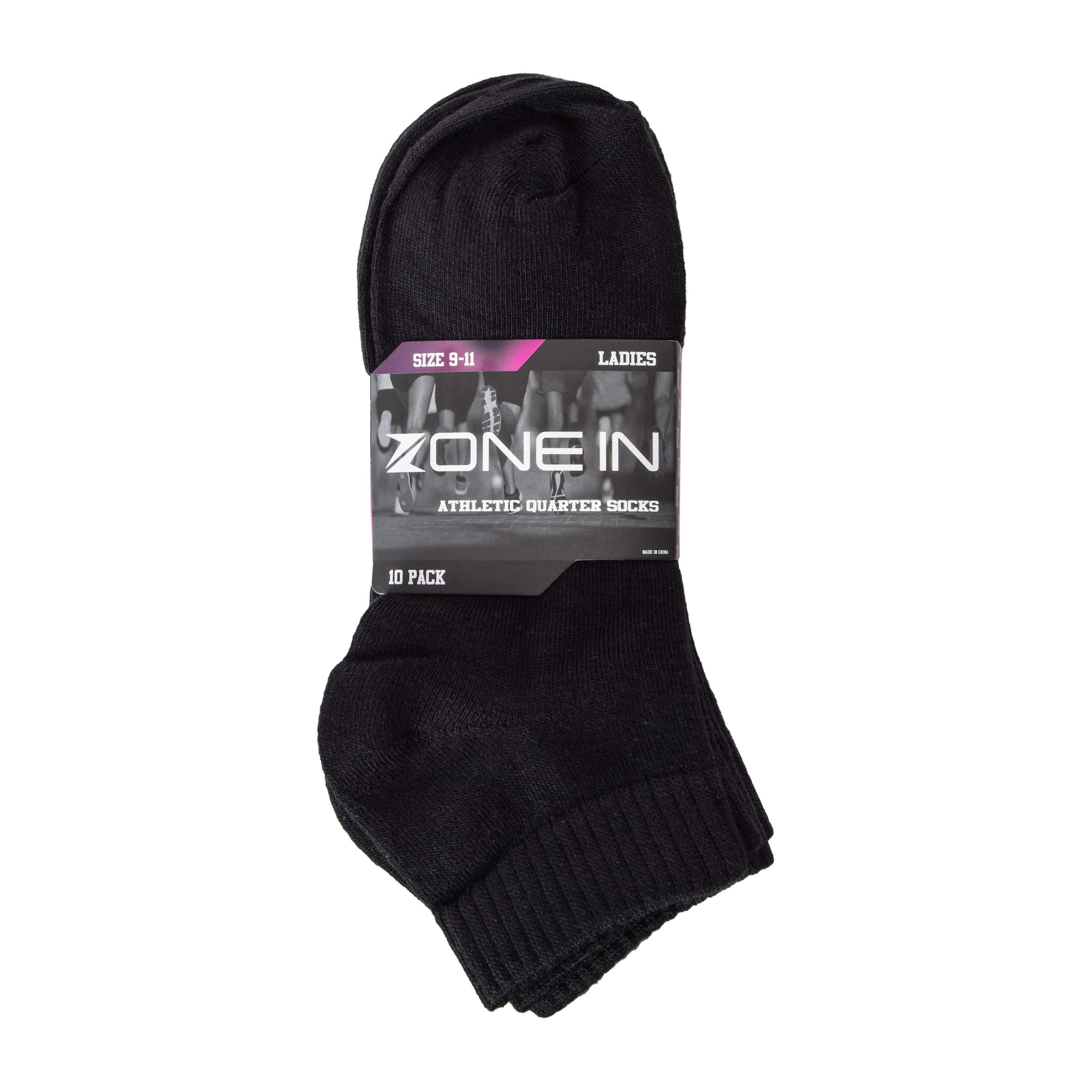 Juniors Zone Athletic Quarter Socks 10-Pack