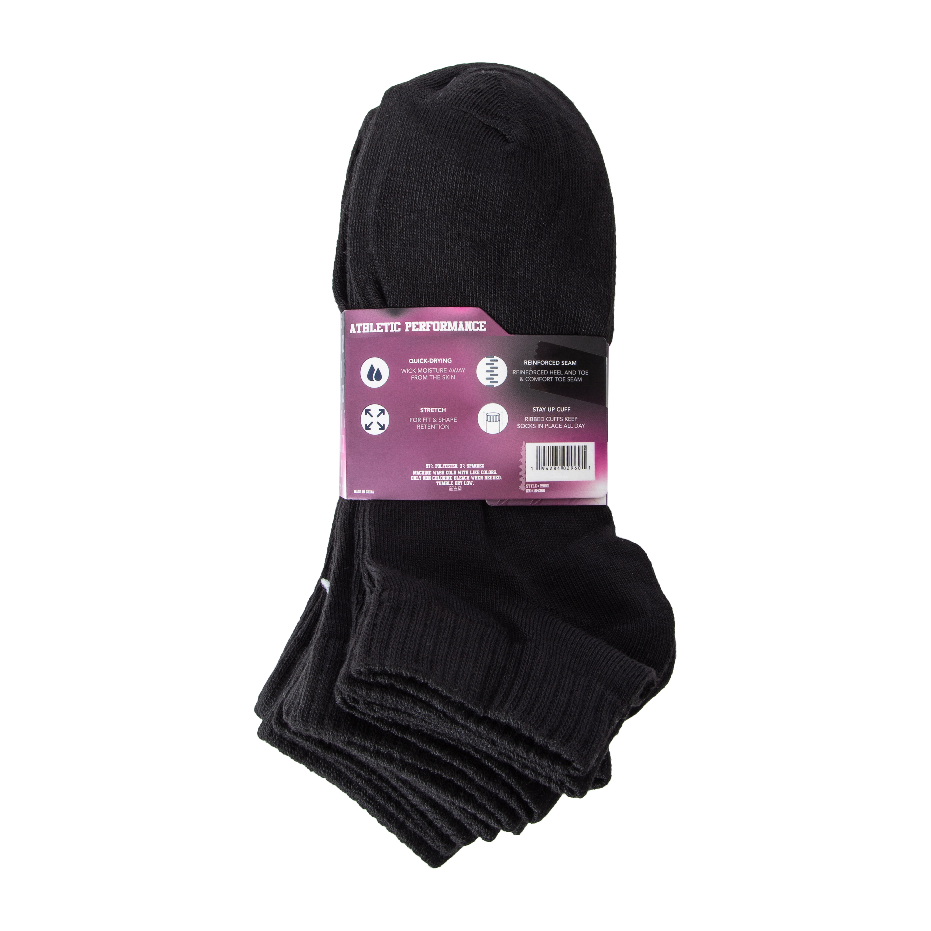 Juniors Zone Athletic Quarter Socks 10-Pack