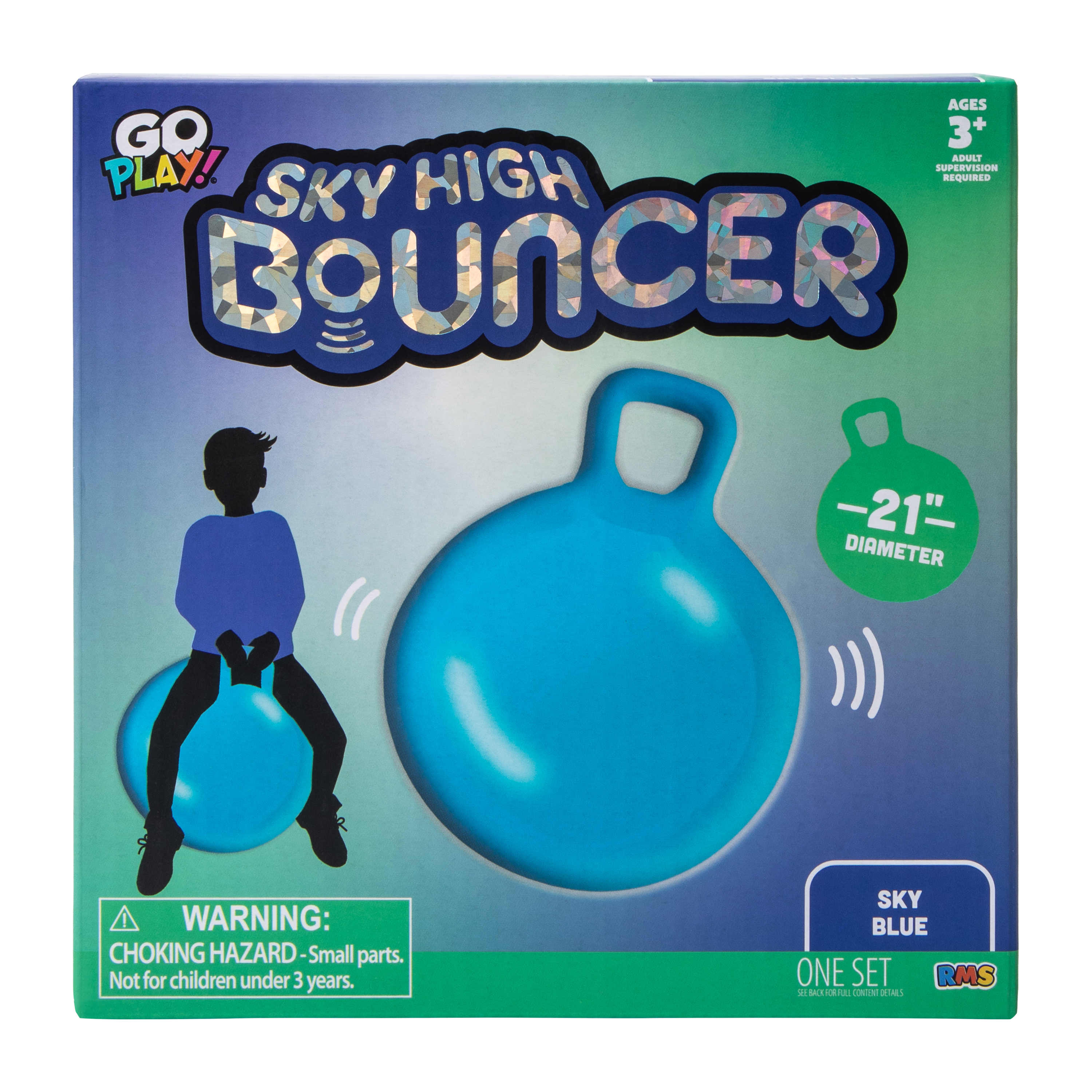 Sky High inflatable Bouncer Toy With Handle 21in