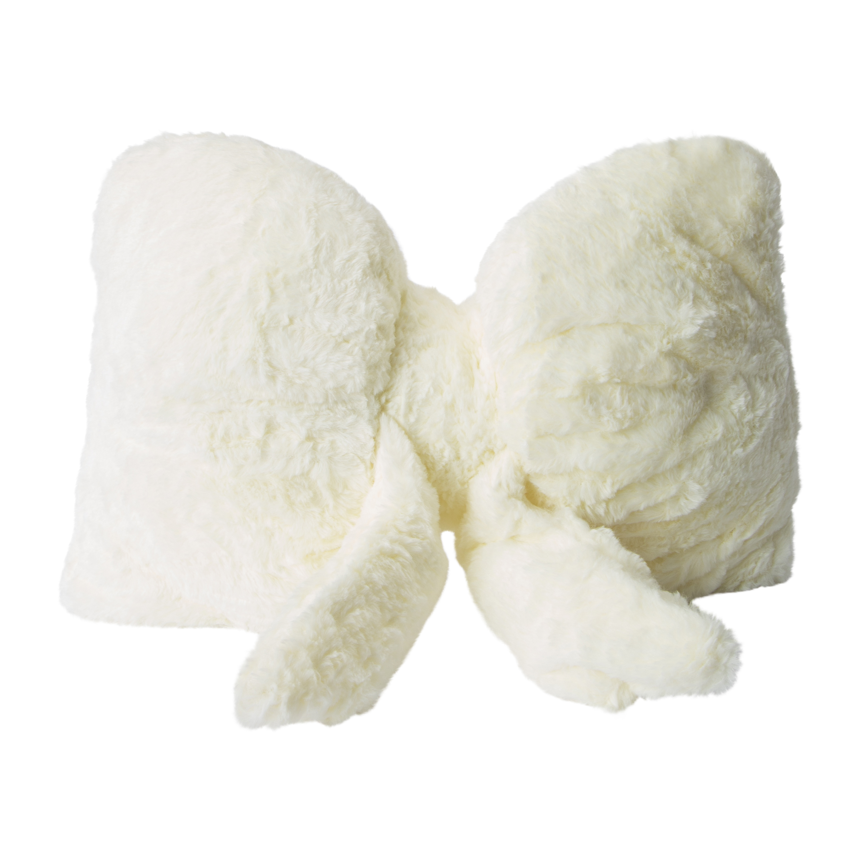 Fur Bow Pillow 16inx10in