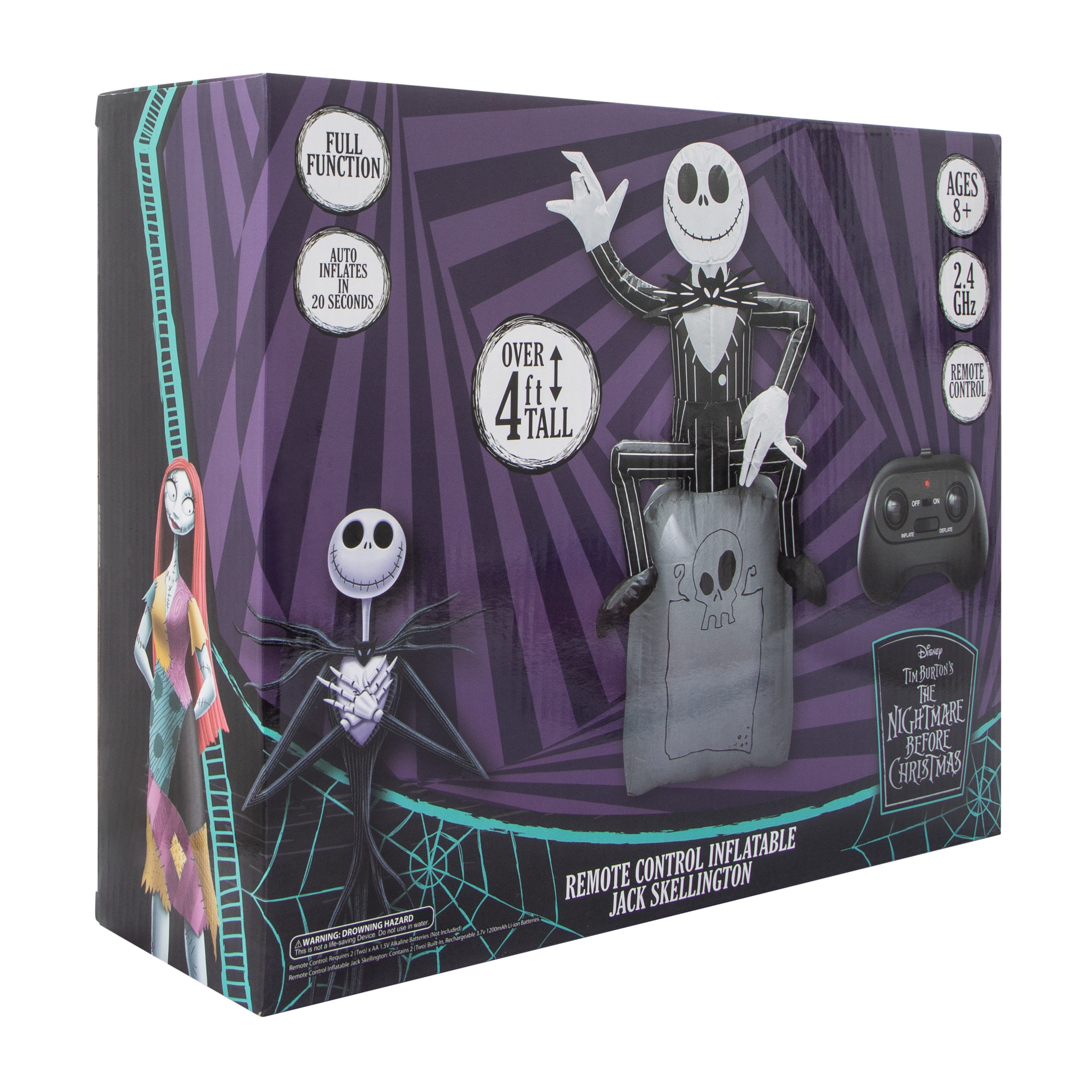 Disney Tim Burton's The Nightmare Before Christmas Remote Control Inflatable Jack Skellington