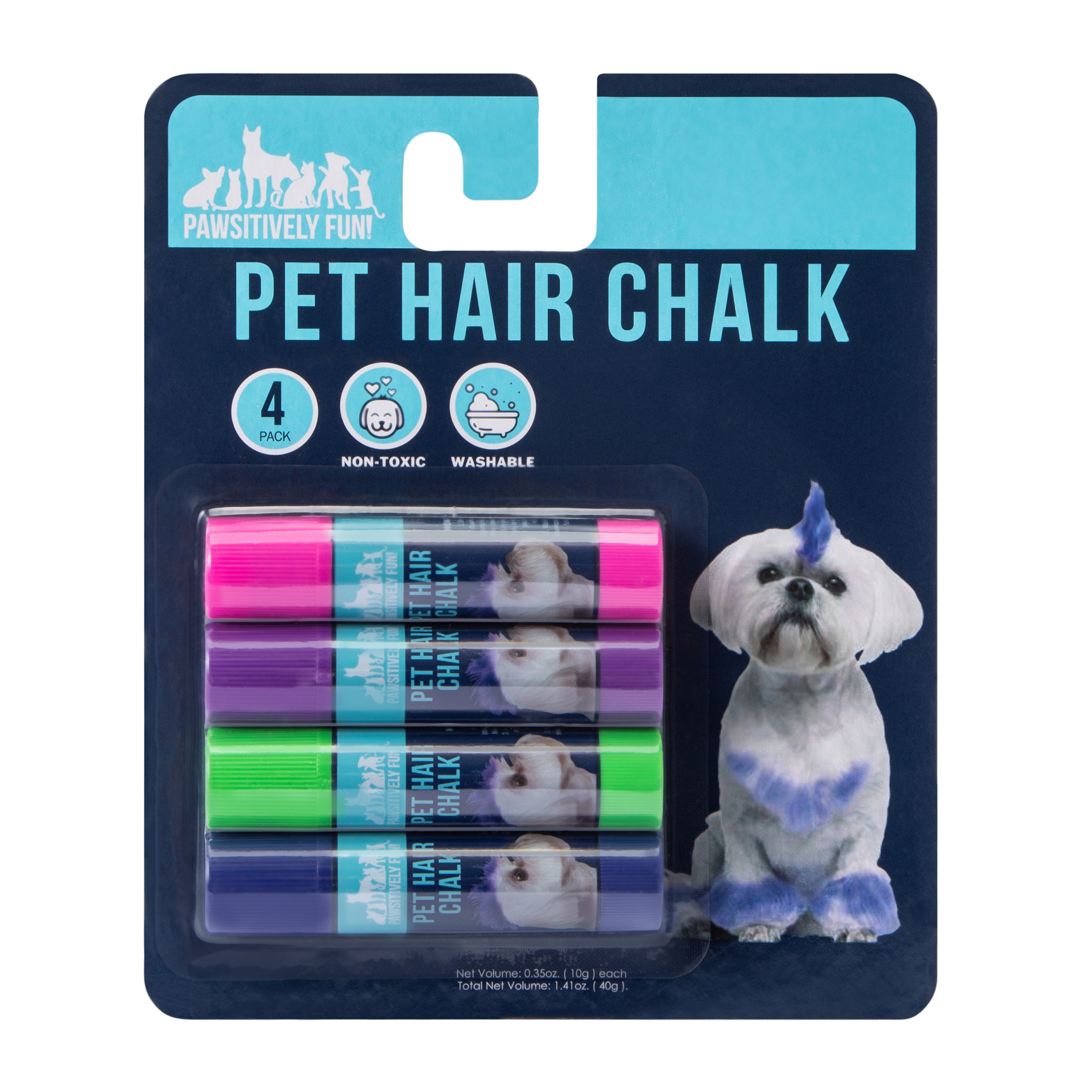 Pet Hair Chalk 4-Pack 1.4oz
