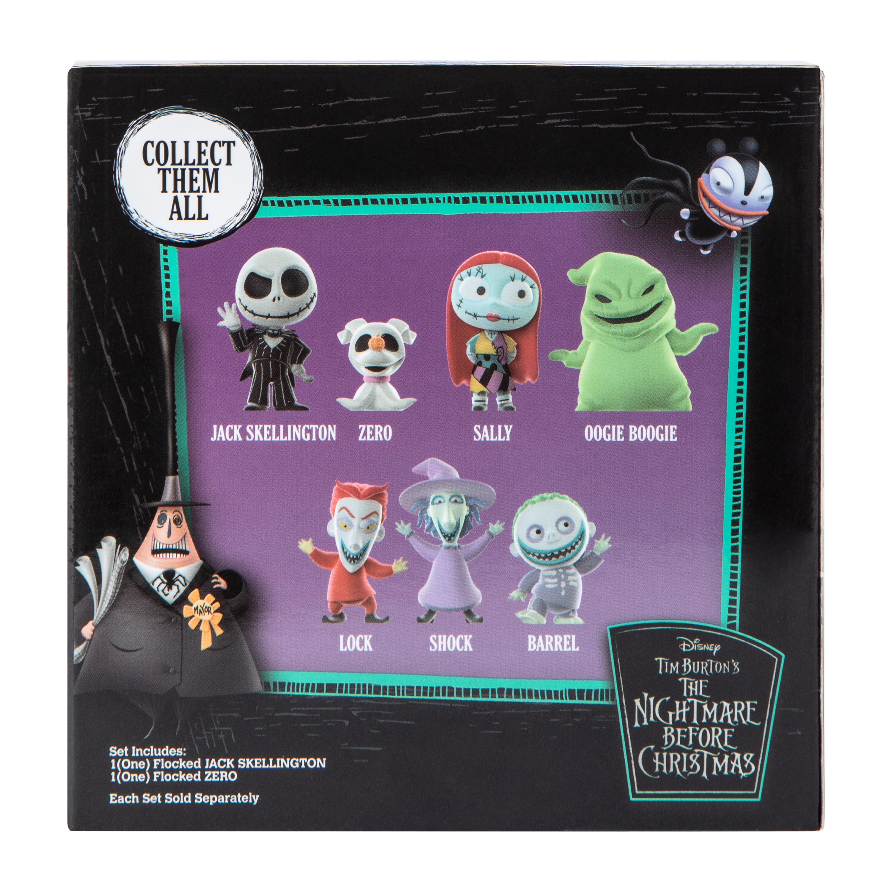 Disney Tim Burton's The Nightmare Before Christmas Flocked Figures