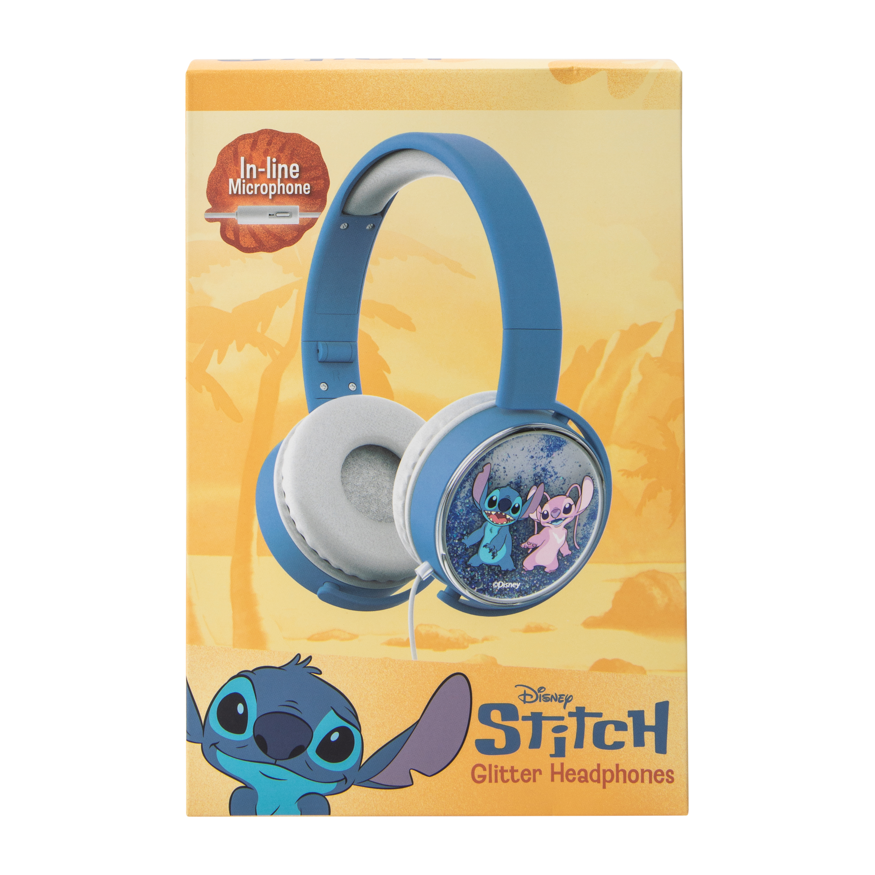 Disney Stitch Wired Glitter Headphones